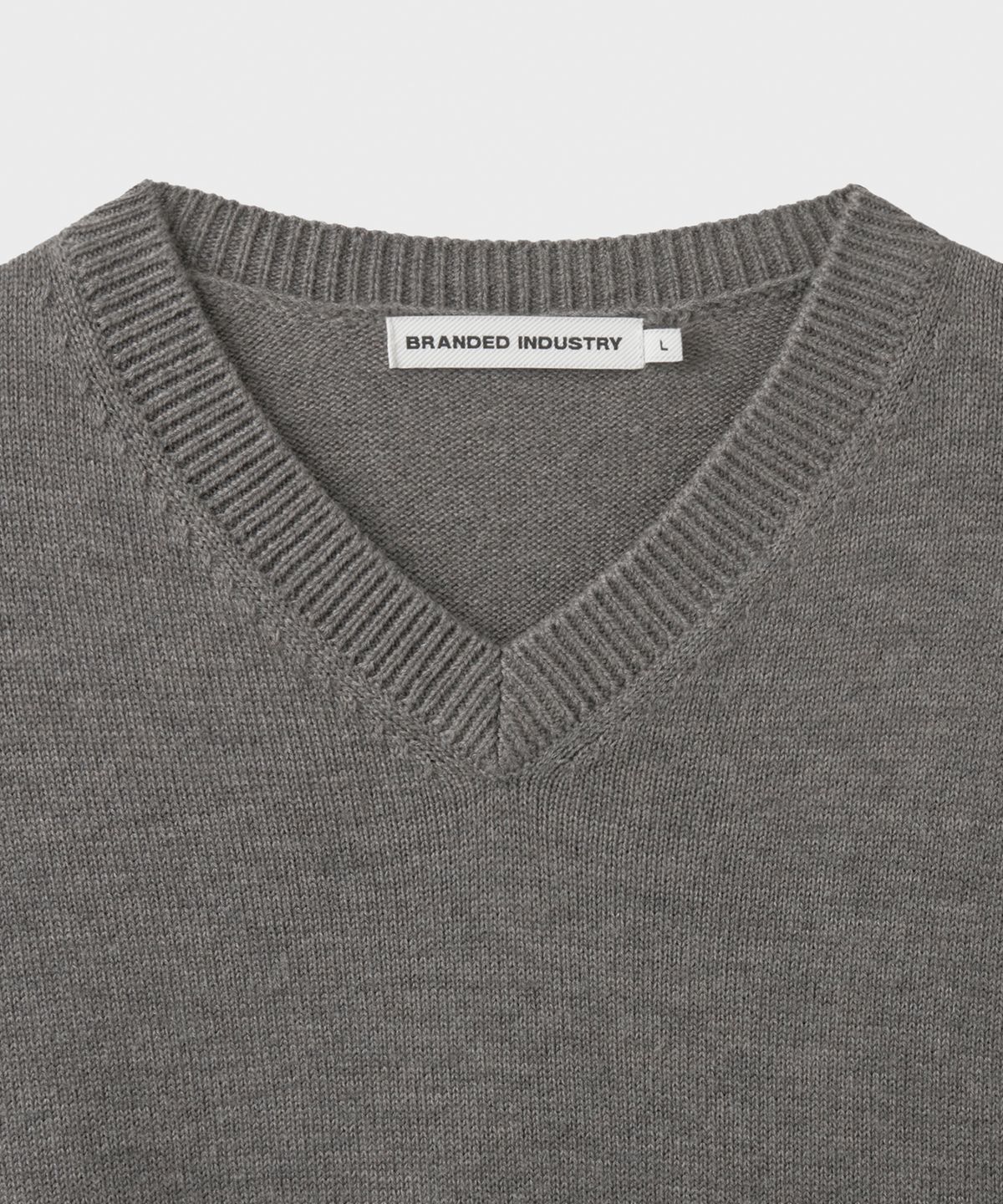 브랜디드(BRANDED) [SUPERIOR] CLOUD SUPERFINE V-NECK KNIT [TAUPE GRAY]