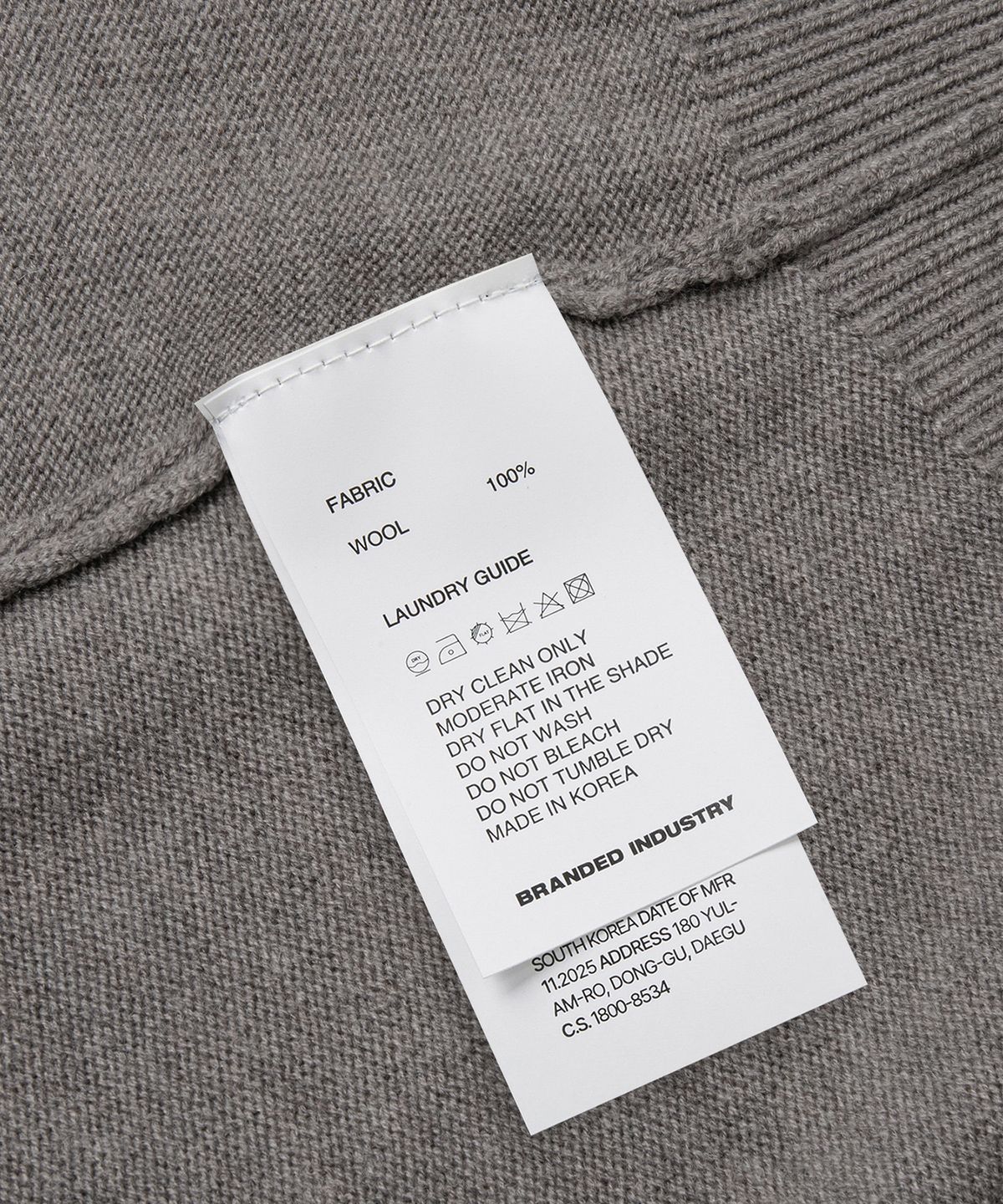 브랜디드(BRANDED) [SUPERIOR] CLOUD SUPERFINE V-NECK KNIT [TAUPE GRAY]