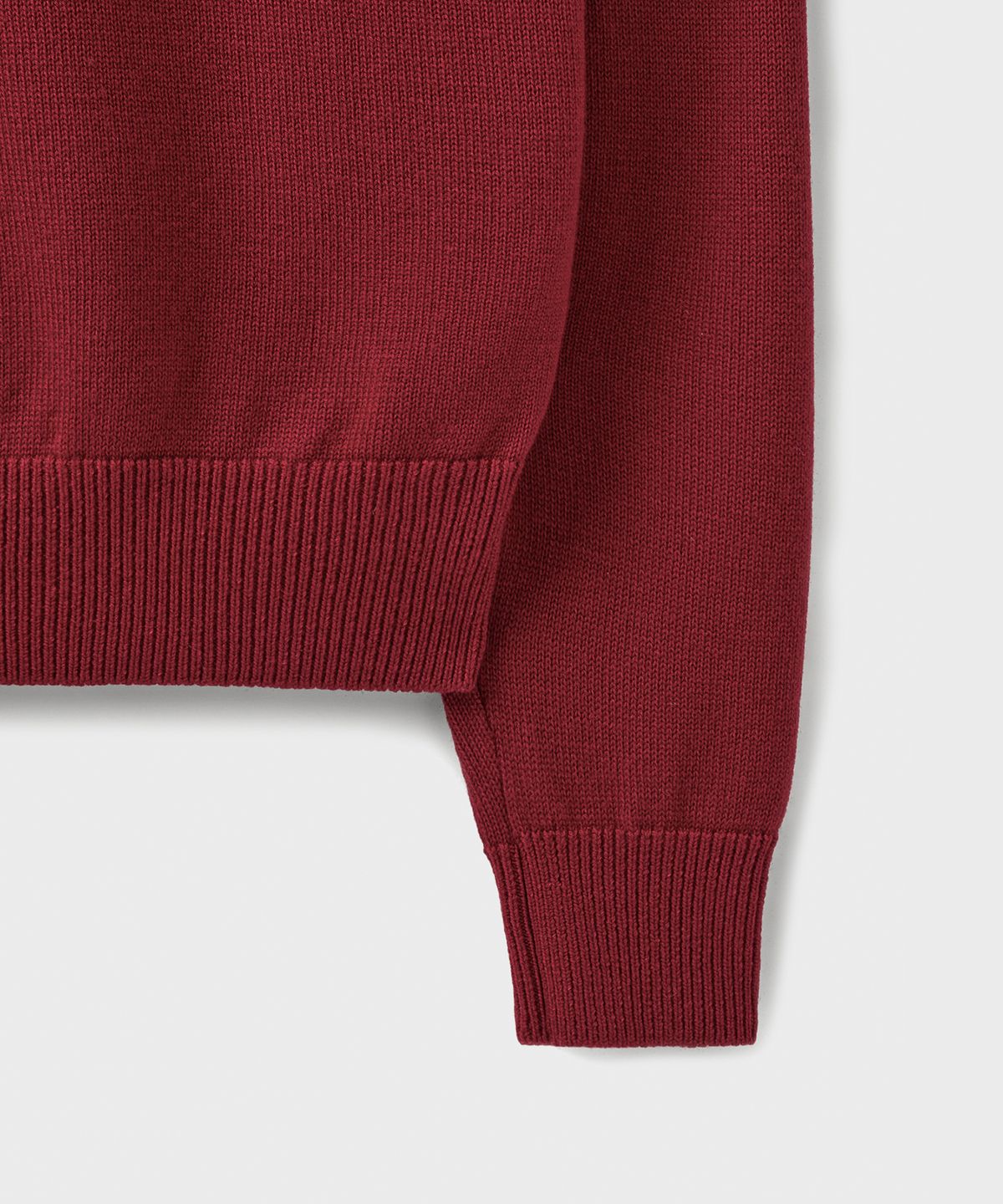 브랜디드(BRANDED) [SUPERIOR] CLOUD SUPERFINE V-NECK KNIT [RED]