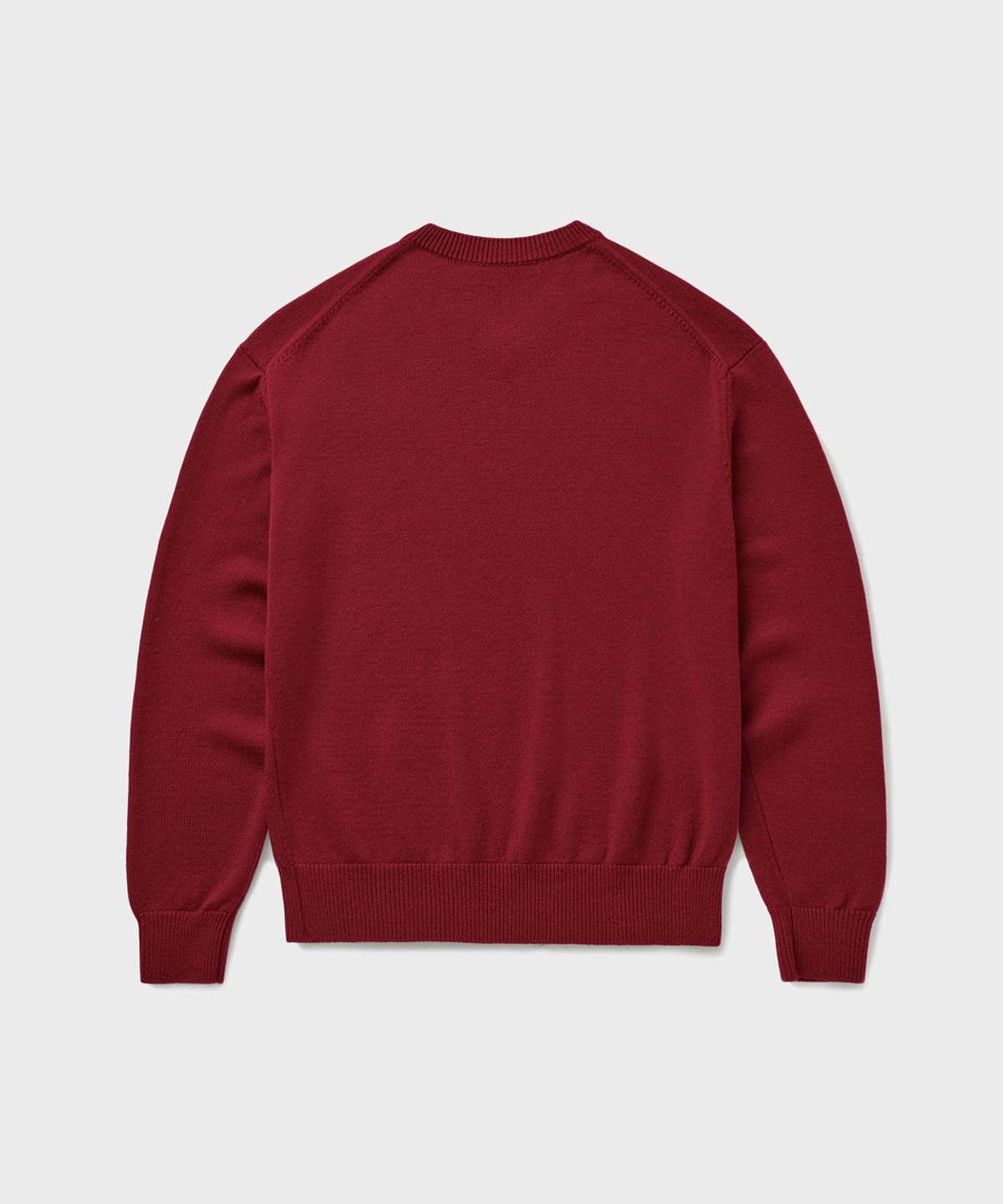 브랜디드(BRANDED) [SUPERIOR] CLOUD SUPERFINE V-NECK KNIT [RED]