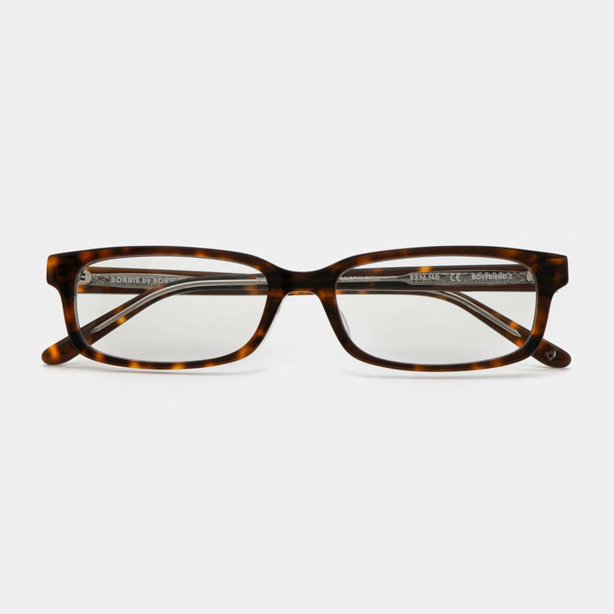 보니 클라이드(BONNIE CLYDE) 보이프렌드 Boyfriend 2 Layered Tortoise & Clear Lens