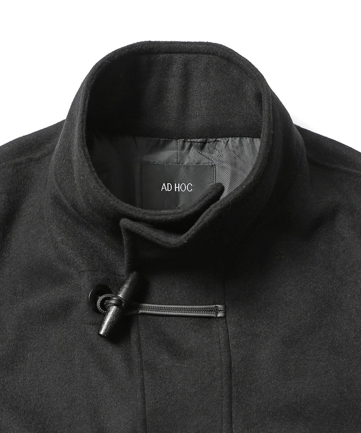 애드호크(ADHOC) 남성 하이넥 더플 코트 (BLACK) (HBAHC11)