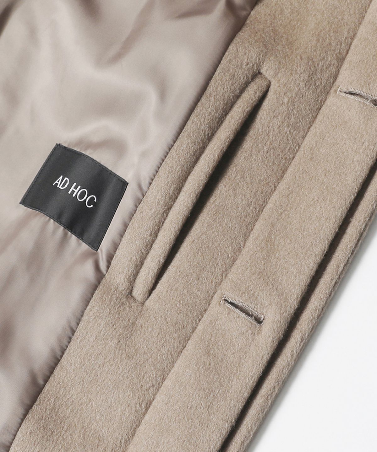 애드호크(ADHOC) 남녀공용 세미오버 발마칸 코트 (DK-BEIGE) (HBAHCA1)