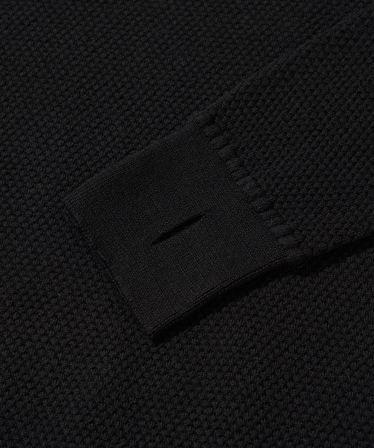 웰터 익스페리먼트(WELTER EXPERIMENT) MERINO WOOL BALACLAVA  KNIT PULLOVER_BLACK
