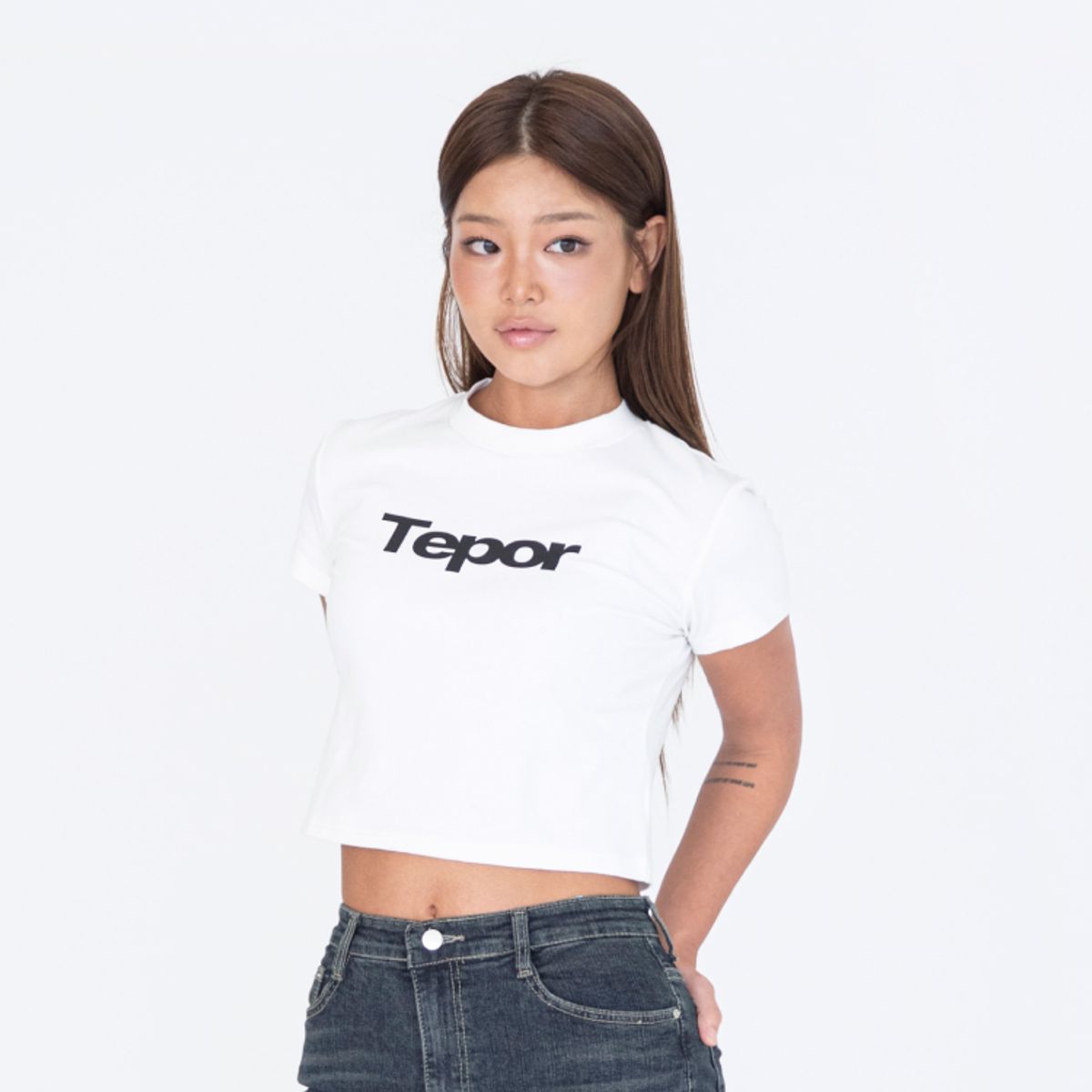 테포르(TEPOR) 로고 티셔츠 - 화이트