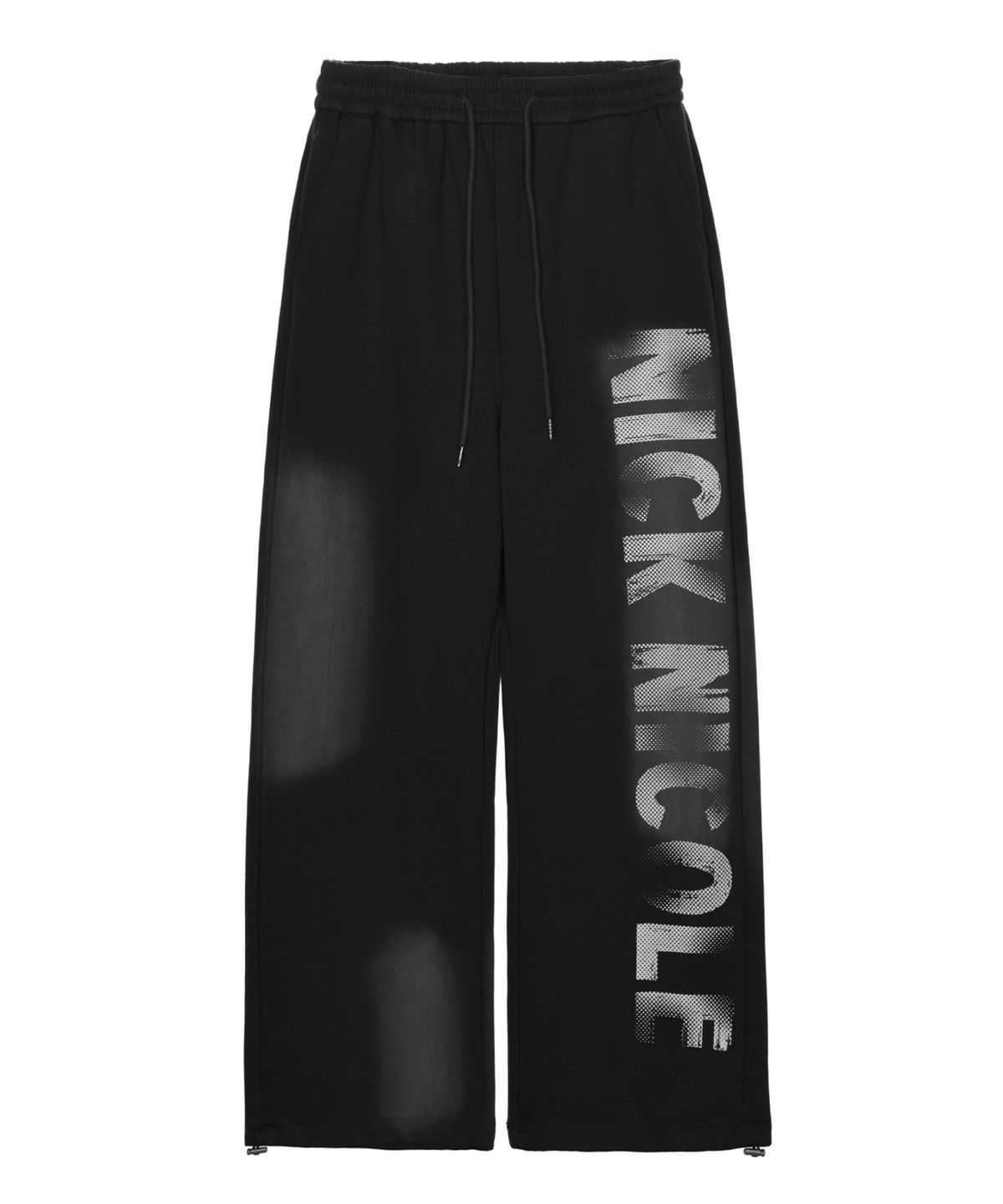 닉앤니콜(NICK&NICOLE) GRADATION LOGO SWEAT STRING PANTS_BLACK