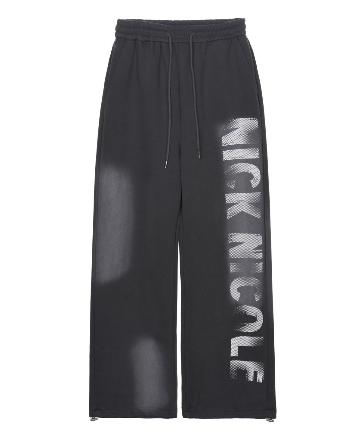 닉앤니콜(NICK&NICOLE) GRADATION LOGO SWEAT STRING PANTS_CHARCOAL