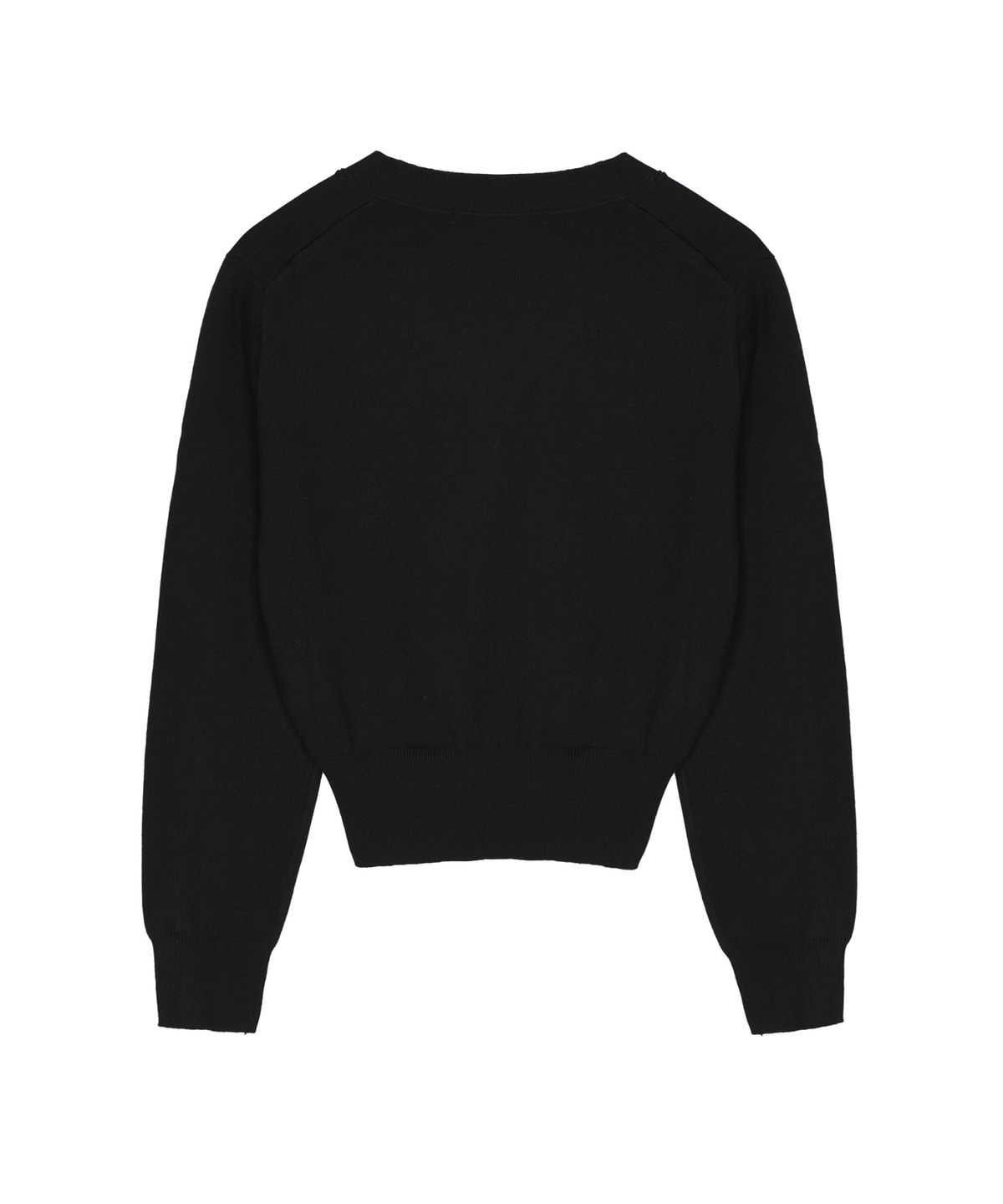 닉앤니콜(NICK&NICOLE) MINI BUTTERFLY SOFT V-CARDIGAN_BLACK IVORY
