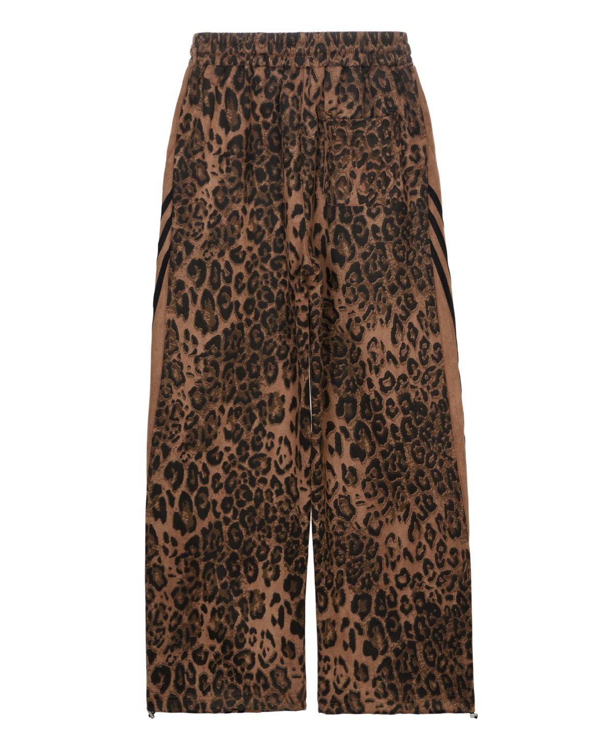 닉앤니콜(NICK&NICOLE) LEOPARD SIDE LINE WIDE PANTS_BROWN