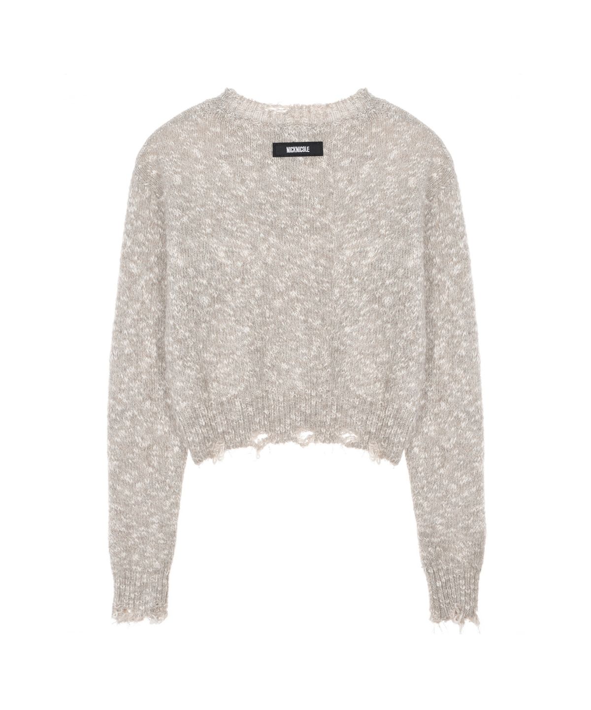 닉앤니콜(NICK&NICOLE) NICOLE BOKASHI DAMAGE KNIT_OATMEAL