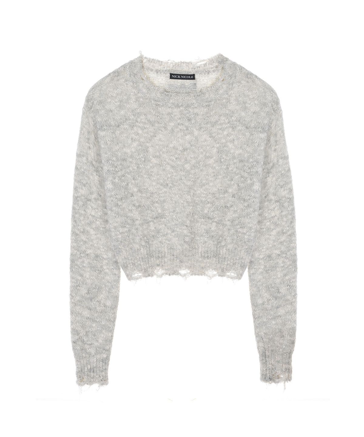 닉앤니콜(NICK&NICOLE) NICOLE BOKASHI DAMAGE KNIT_GRAY