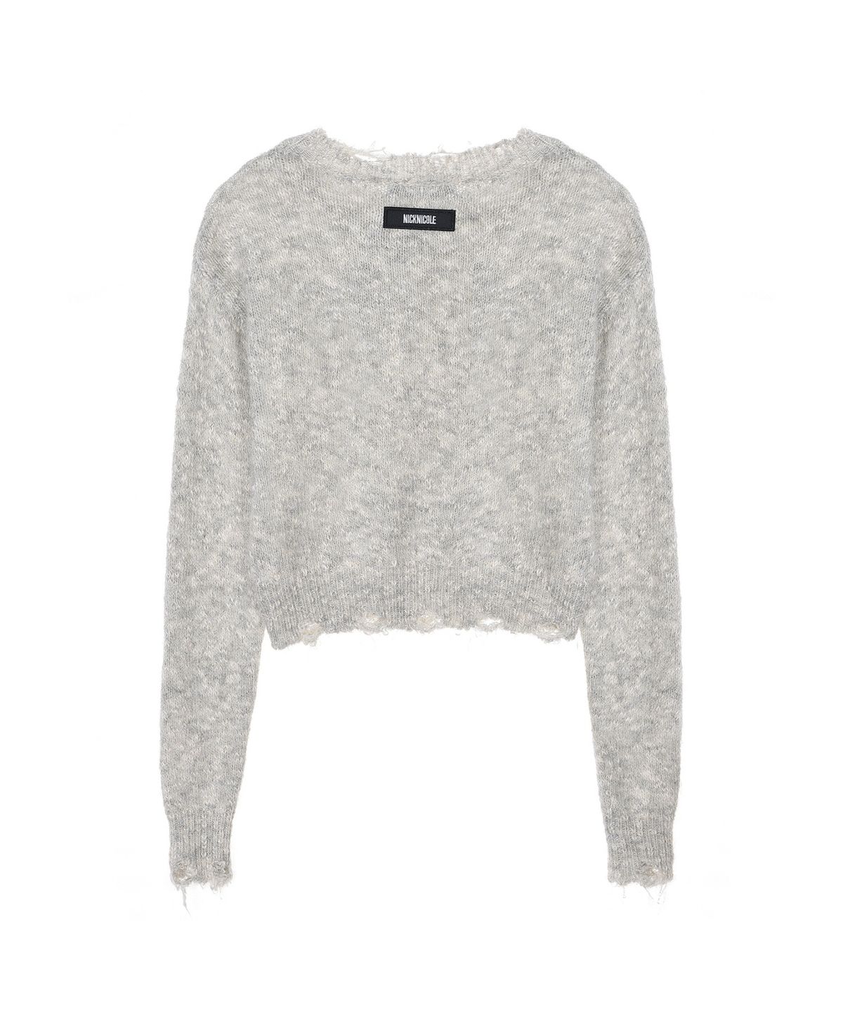 닉앤니콜(NICK&NICOLE) NICOLE BOKASHI DAMAGE KNIT_GRAY