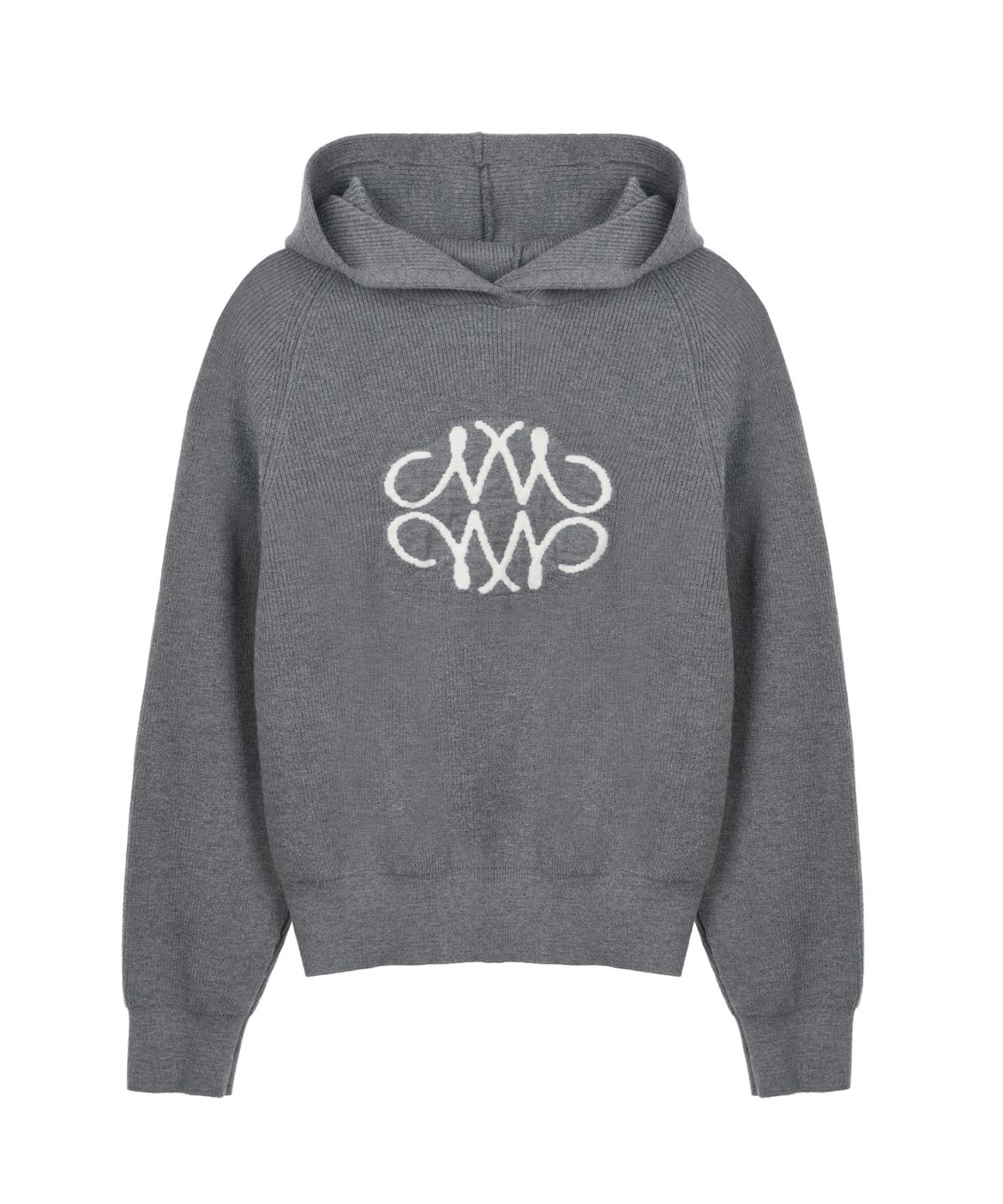 닉앤니콜(NICK&NICOLE) SOFT SYMBOL TEXTURE HOODED KNIT_GRAY