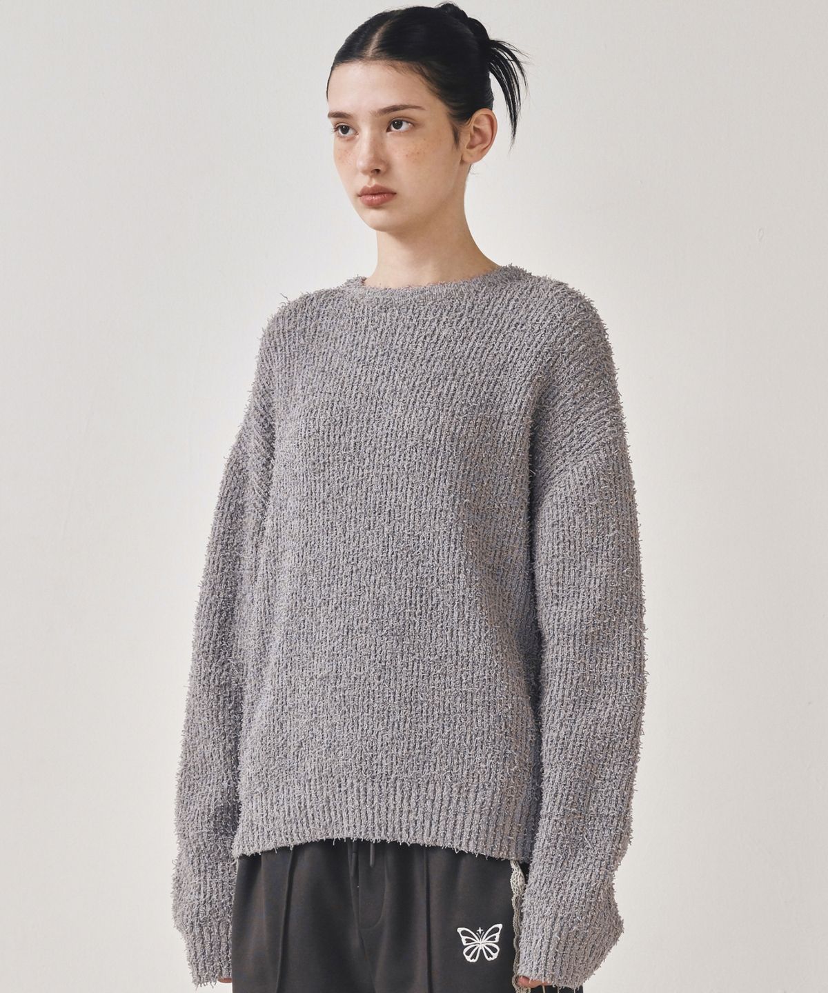 닉앤니콜(NICK&NICOLE) SOFT BOUCLE LS SWEATER_GRAY