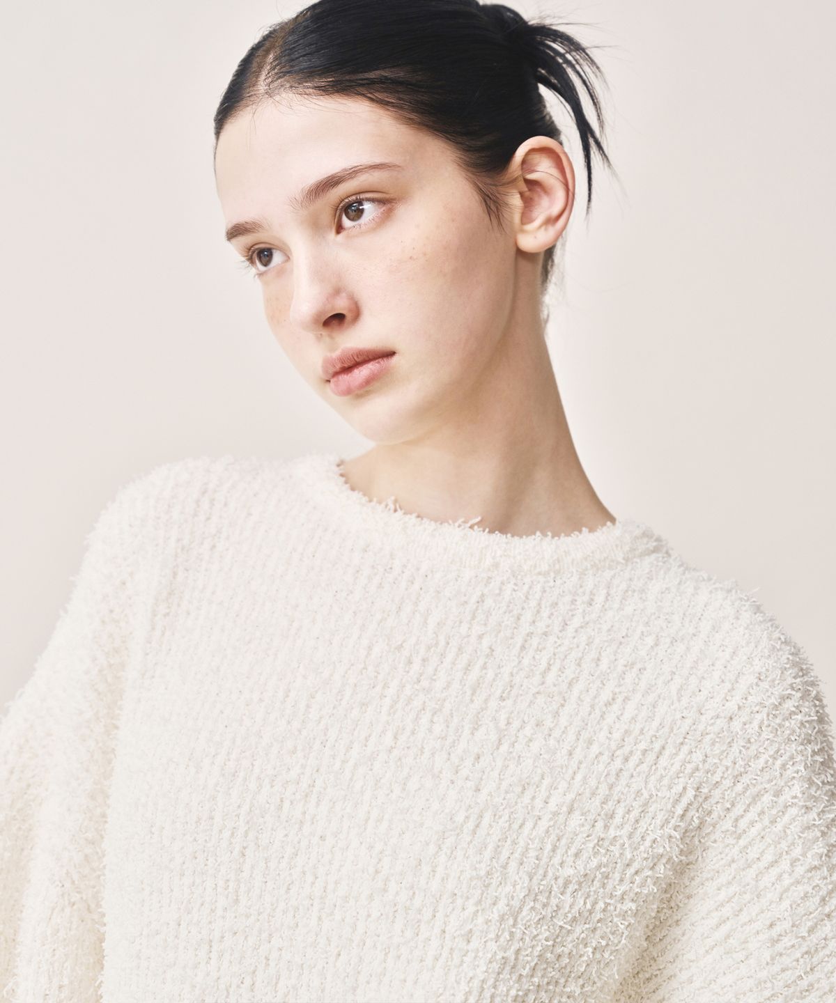 닉앤니콜(NICK&NICOLE) SOFT BOUCLE LS SWEATER_CREAM