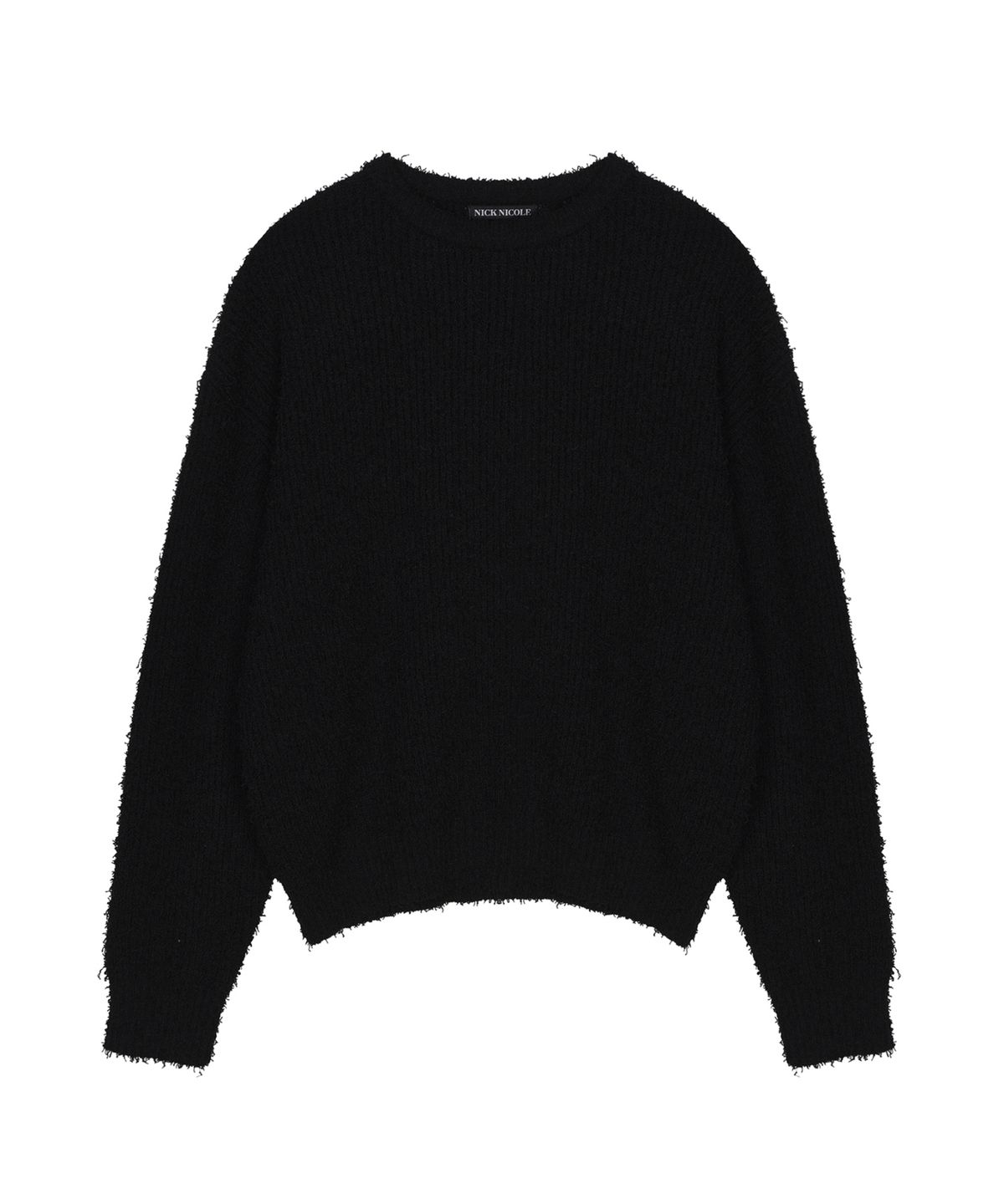 닉앤니콜(NICK&NICOLE) SOFT BOUCLE LS SWEATER_BLACK