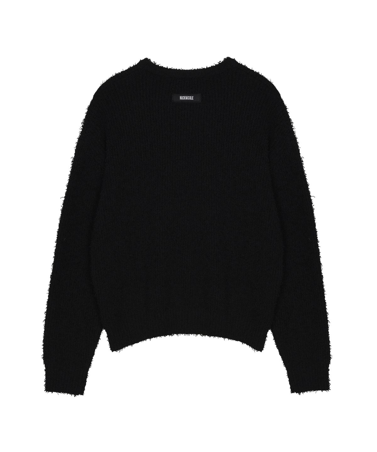 닉앤니콜(NICK&NICOLE) SOFT BOUCLE LS SWEATER_BLACK