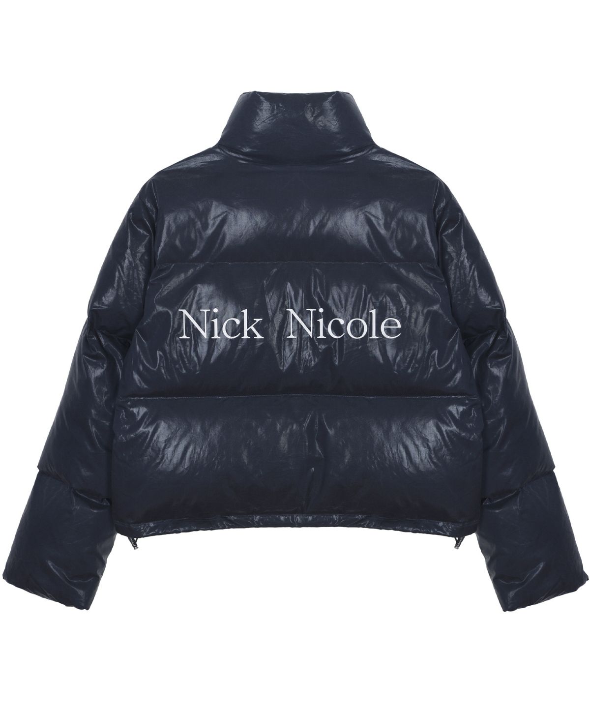 닉앤니콜(NICK&NICOLE) NICOLE GLOSSY SHORT PUFFER PADDING_NAVY