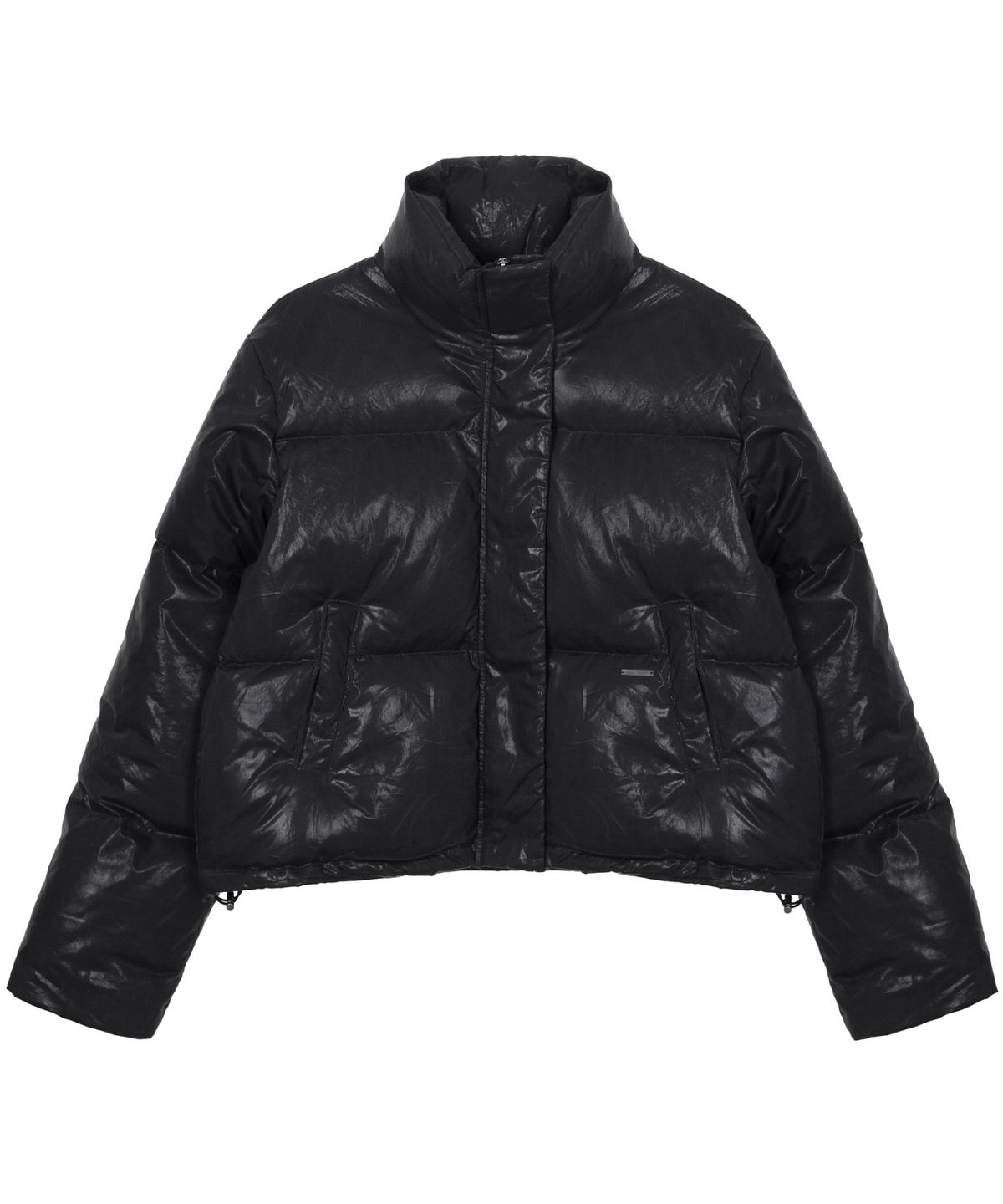 닉앤니콜(NICK&NICOLE) NICOLE GLOSSY SHORT PUFFER PADDING_BLACK