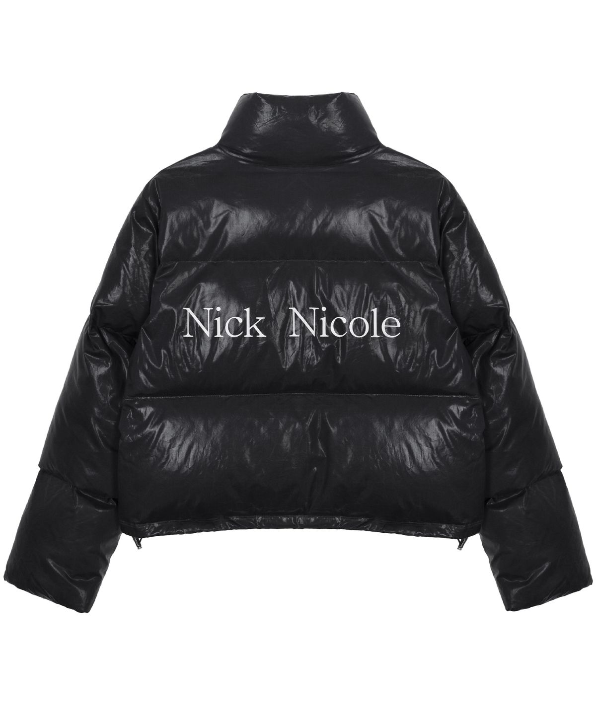 닉앤니콜(NICK&NICOLE) NICOLE GLOSSY SHORT PUFFER PADDING_BLACK