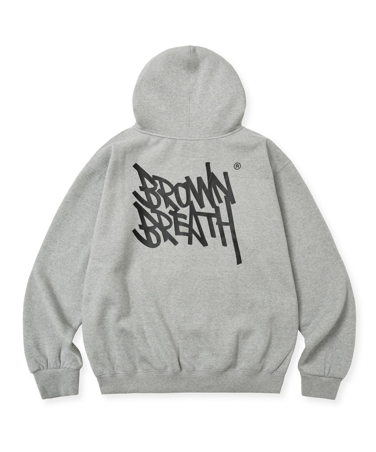 브라운브레스(BROWNBREATH) [25WINTER] TAG HOOD ZIP UP - MELANGE GREY