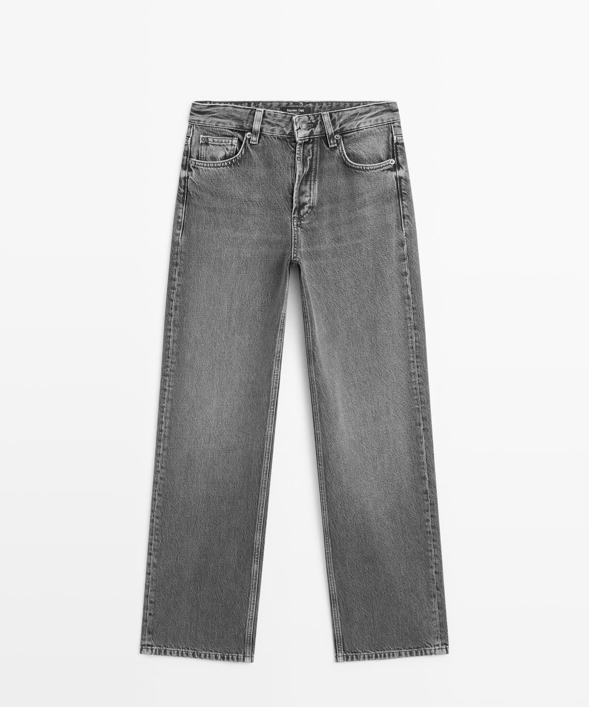 마시모두띠(MASSIMO DUTTI) 미드라이즈 와이드 레그 진