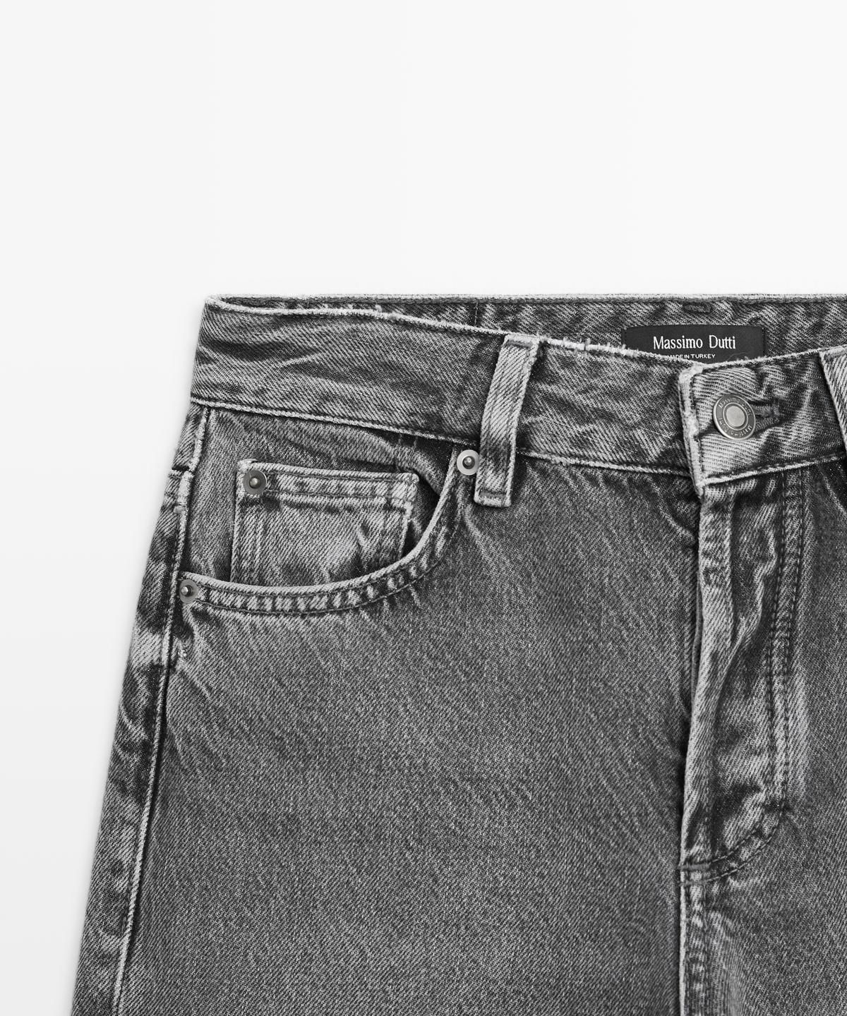 마시모두띠(MASSIMO DUTTI) 미드라이즈 와이드 레그 진