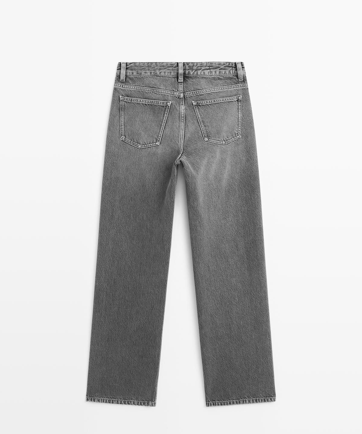 마시모두띠(MASSIMO DUTTI) 미드라이즈 와이드 레그 진