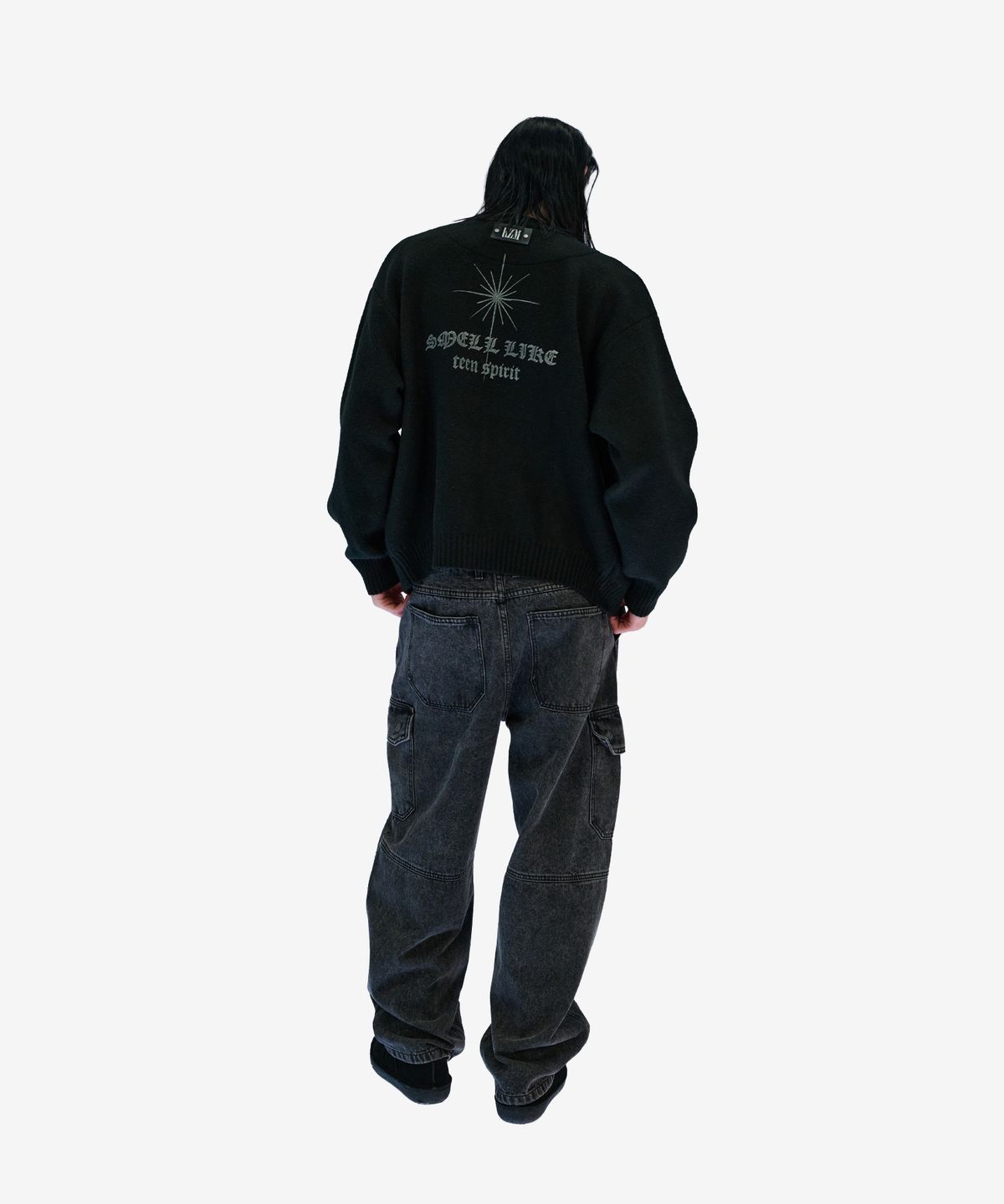 케이지엠(KZM) 스펠 아웃 가디건 BLACK