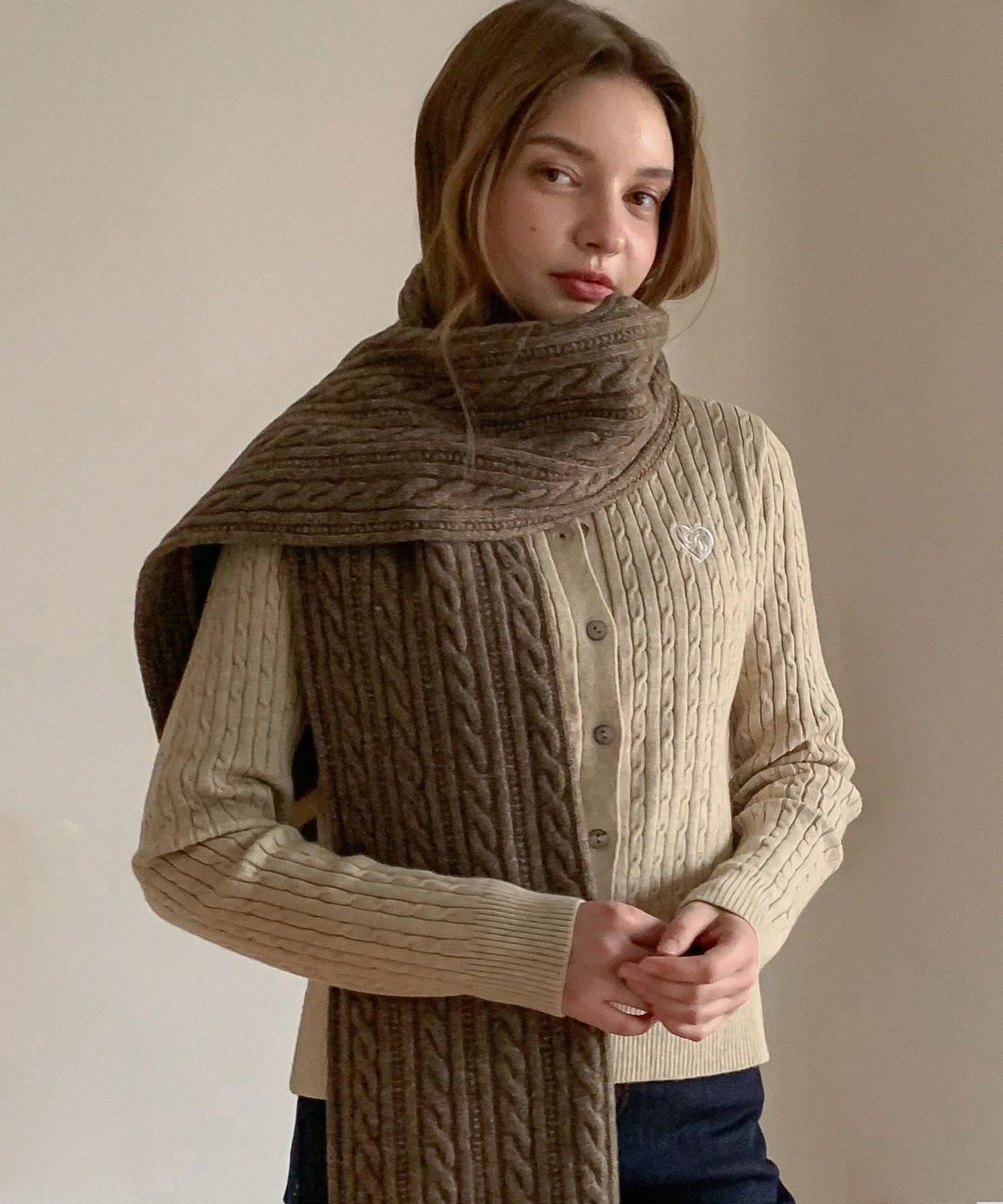 바스카라(VASCARA) Twisted Knit Muffler (5colors)