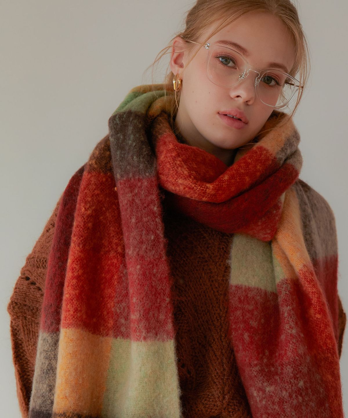 바스카라(VASCARA) Macaron Check Muffler (7colors)