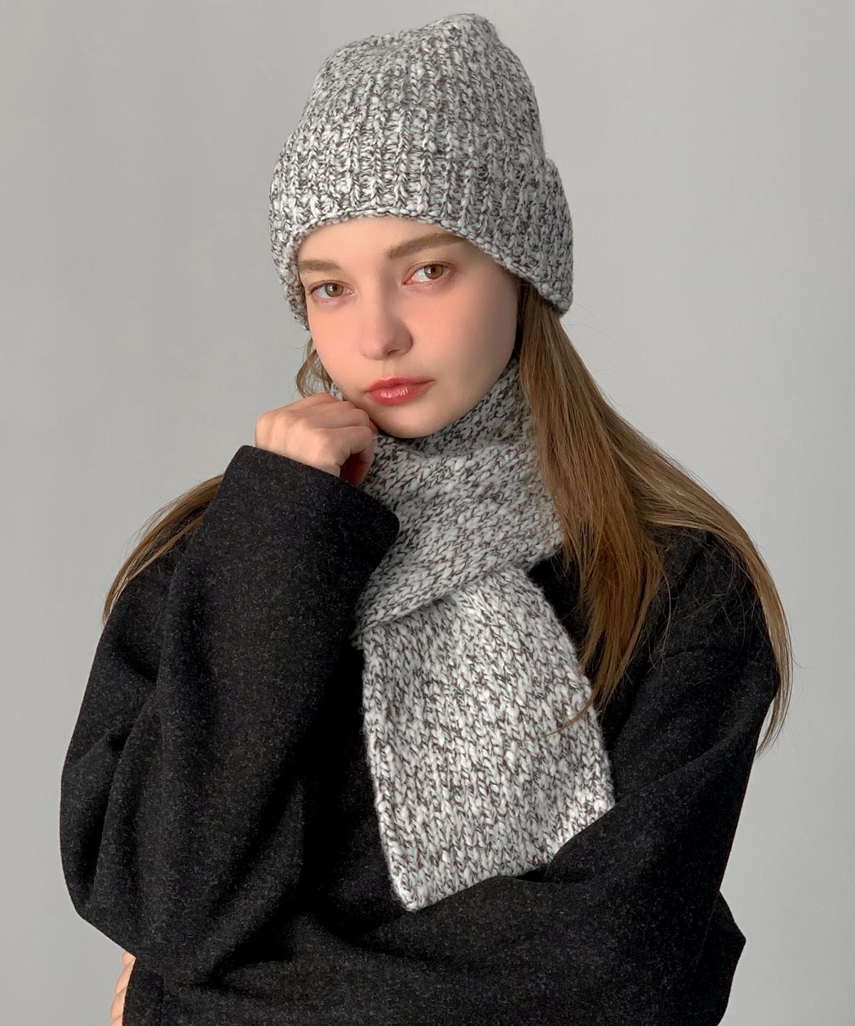 바스카라(VASCARA) Mini Muffler + Beanie Set (2colors)