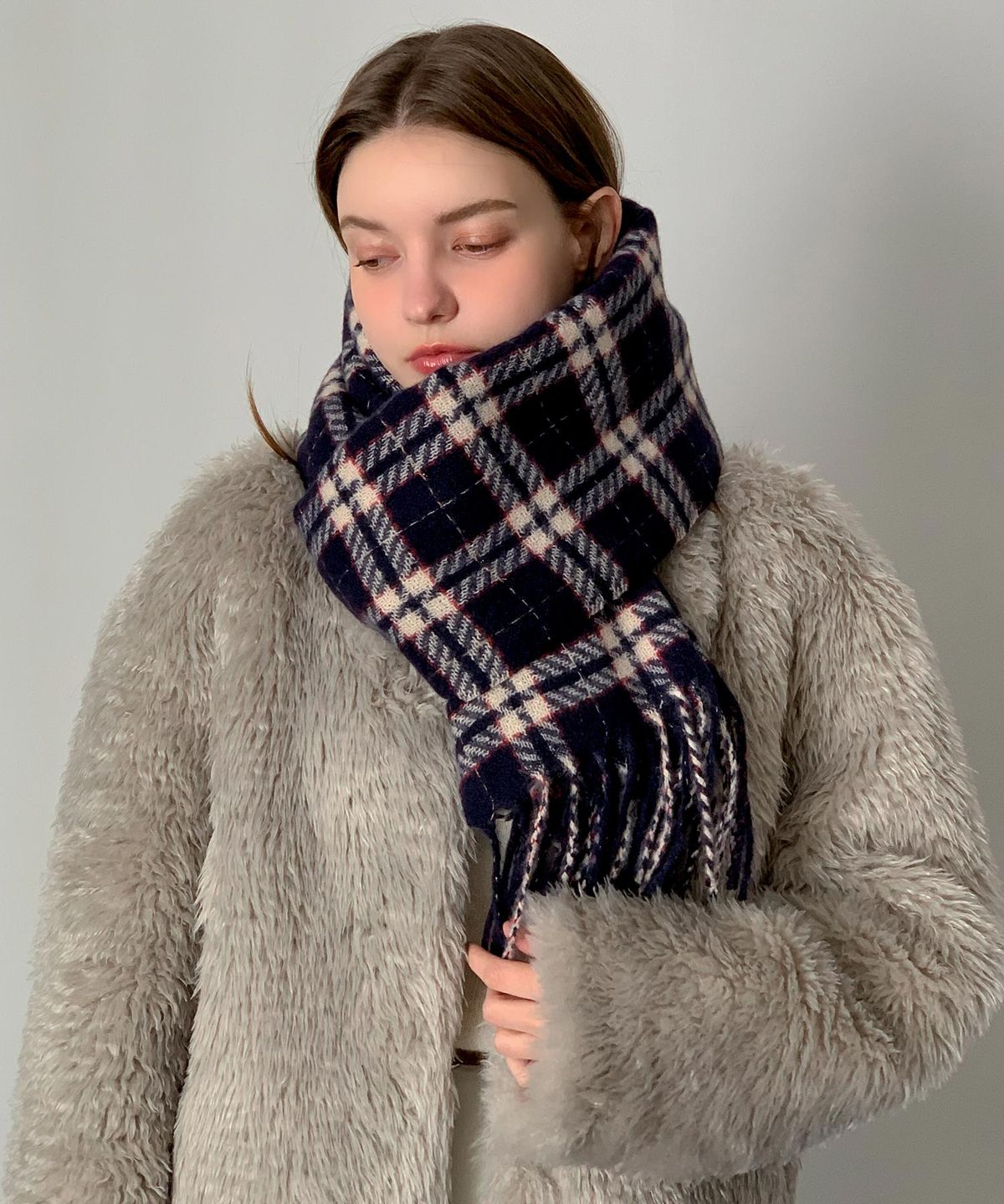 바스카라(VASCARA) Lucy Check Muffler (6colors)