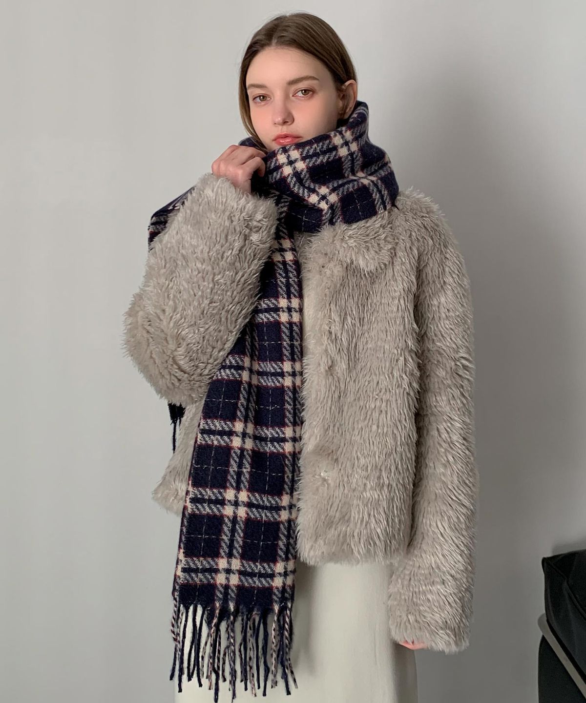 바스카라(VASCARA) Lucy Check Muffler (6colors)