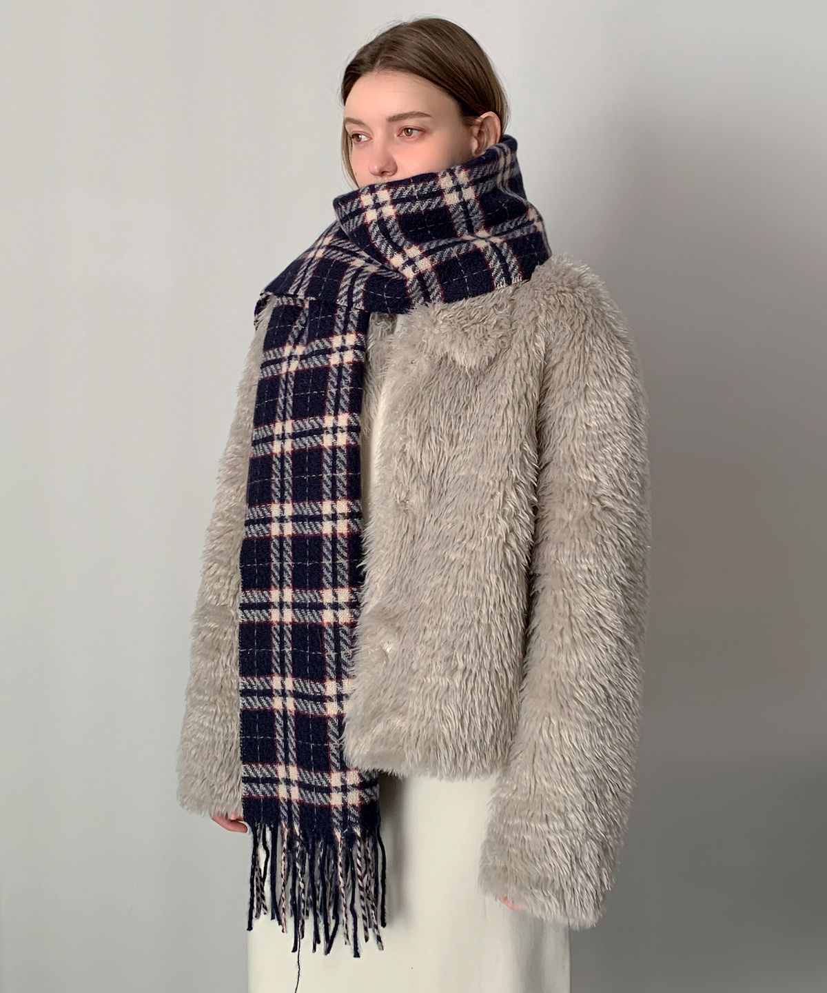 바스카라(VASCARA) Lucy Check Muffler (6colors)