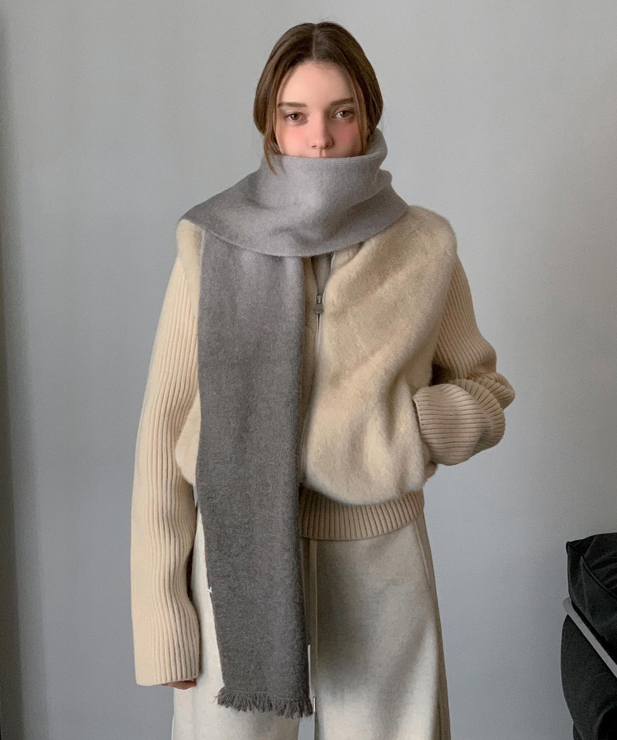 바스카라(VASCARA) Solid Two-Tone Muffler (6colors)