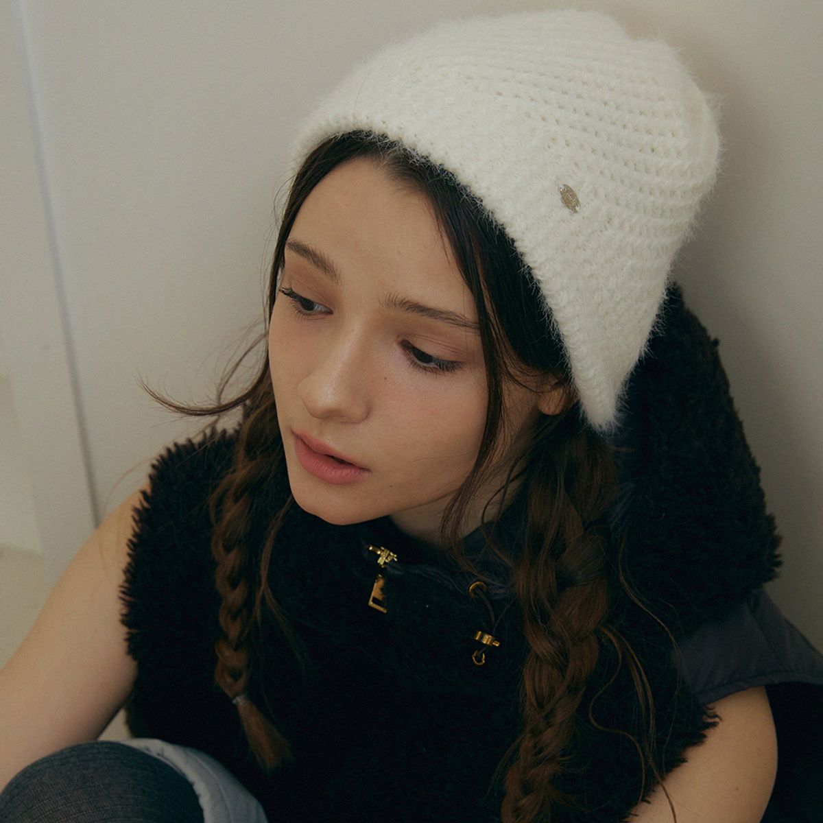 메르헨(MERCHEN) Hairy knit beanie_4color