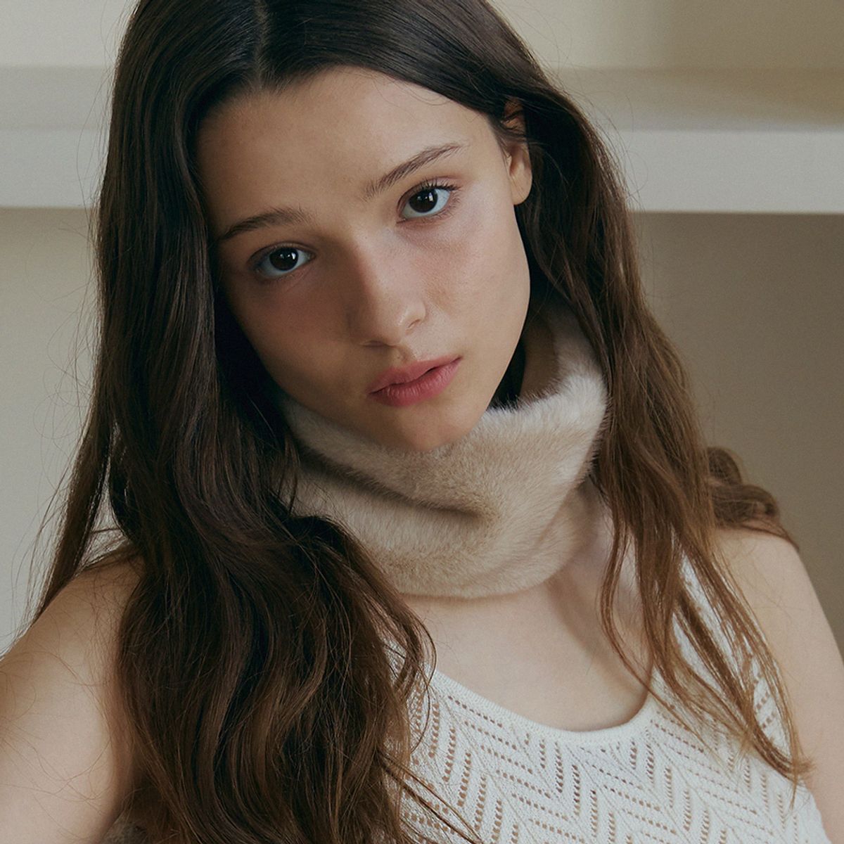 메르헨(MERCHEN) Mink fur neck warmer_2color