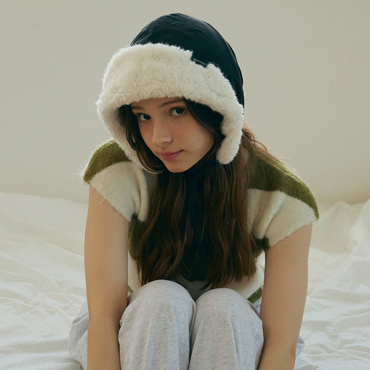 메르헨(MERCHEN) [양면] Shearing trooper hat_3color