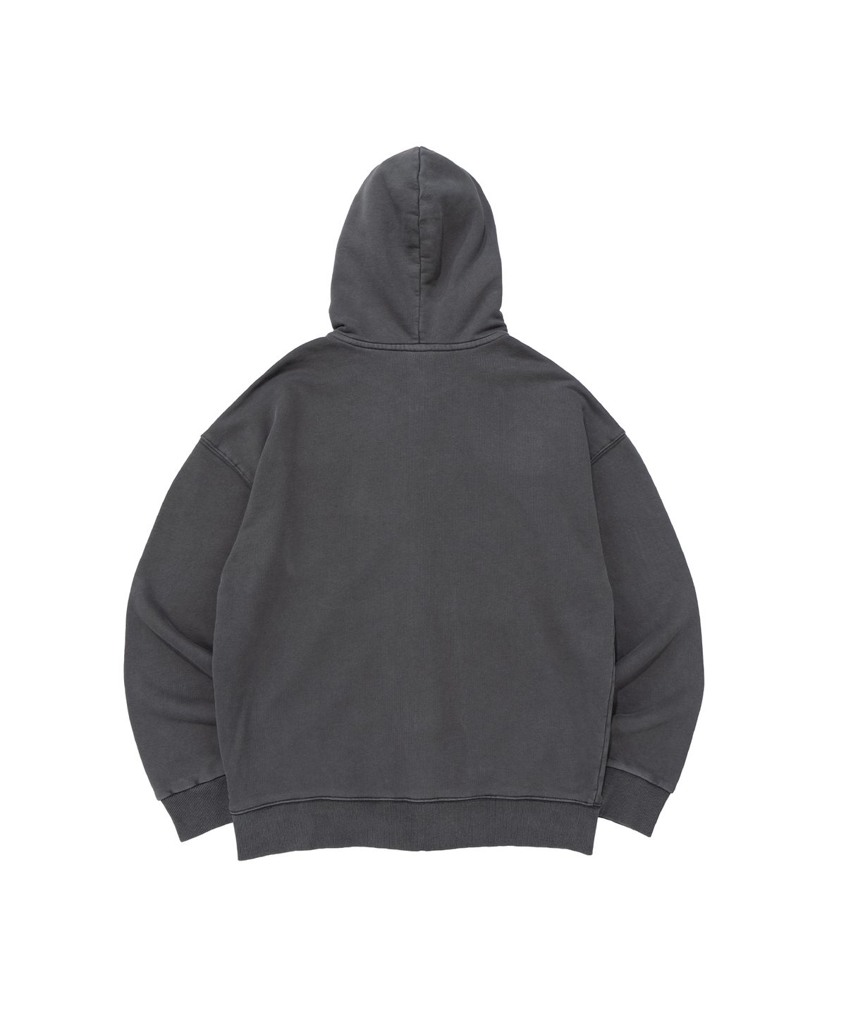비캔버스(BECANVAS) BECANVAS PIGMENT DYDE OVERFIT HOOD (CHARCOAL)