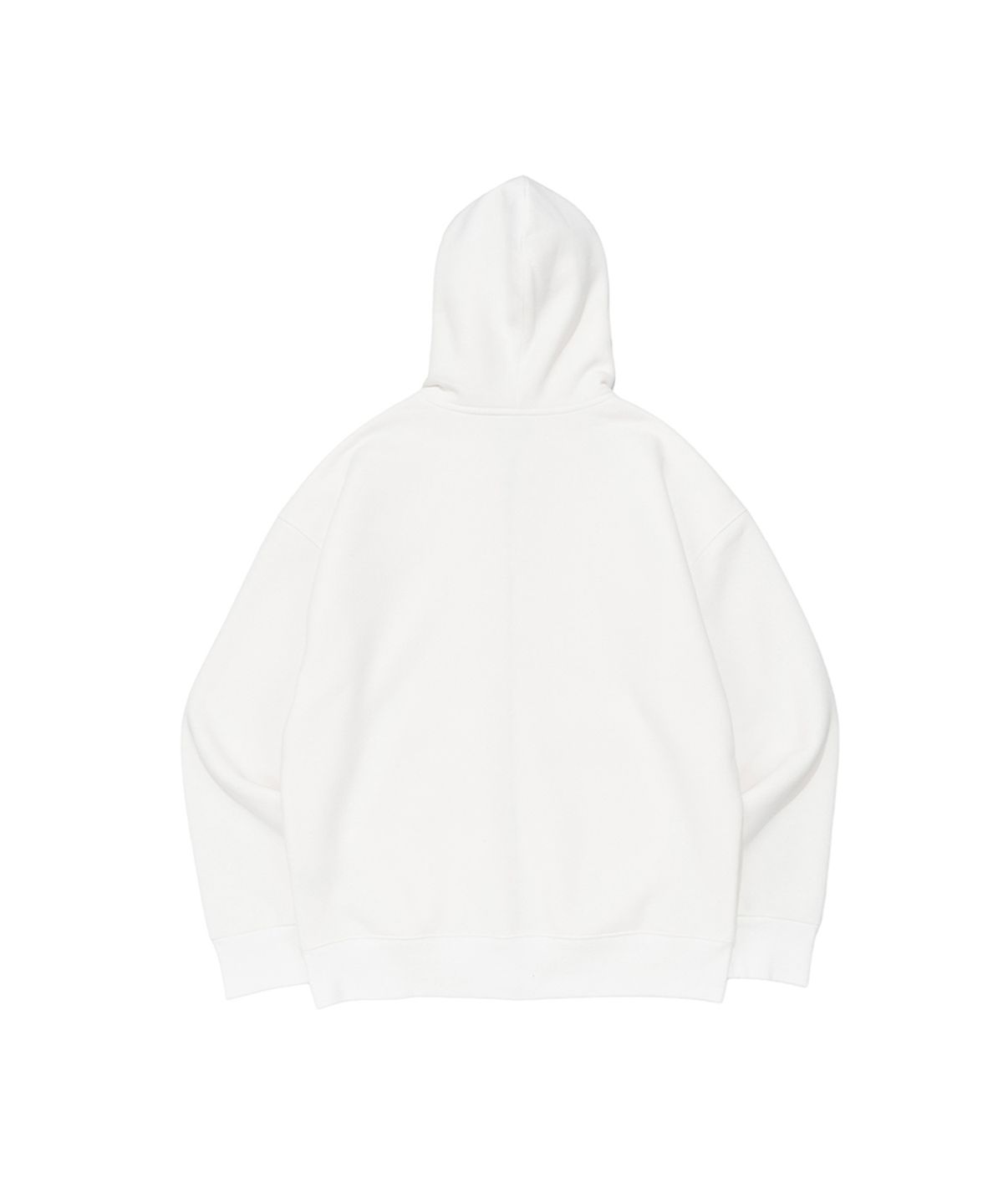 비캔버스(BECANVAS) BECANVAS  FLEECE OVERFIT HOOD (WHITE)