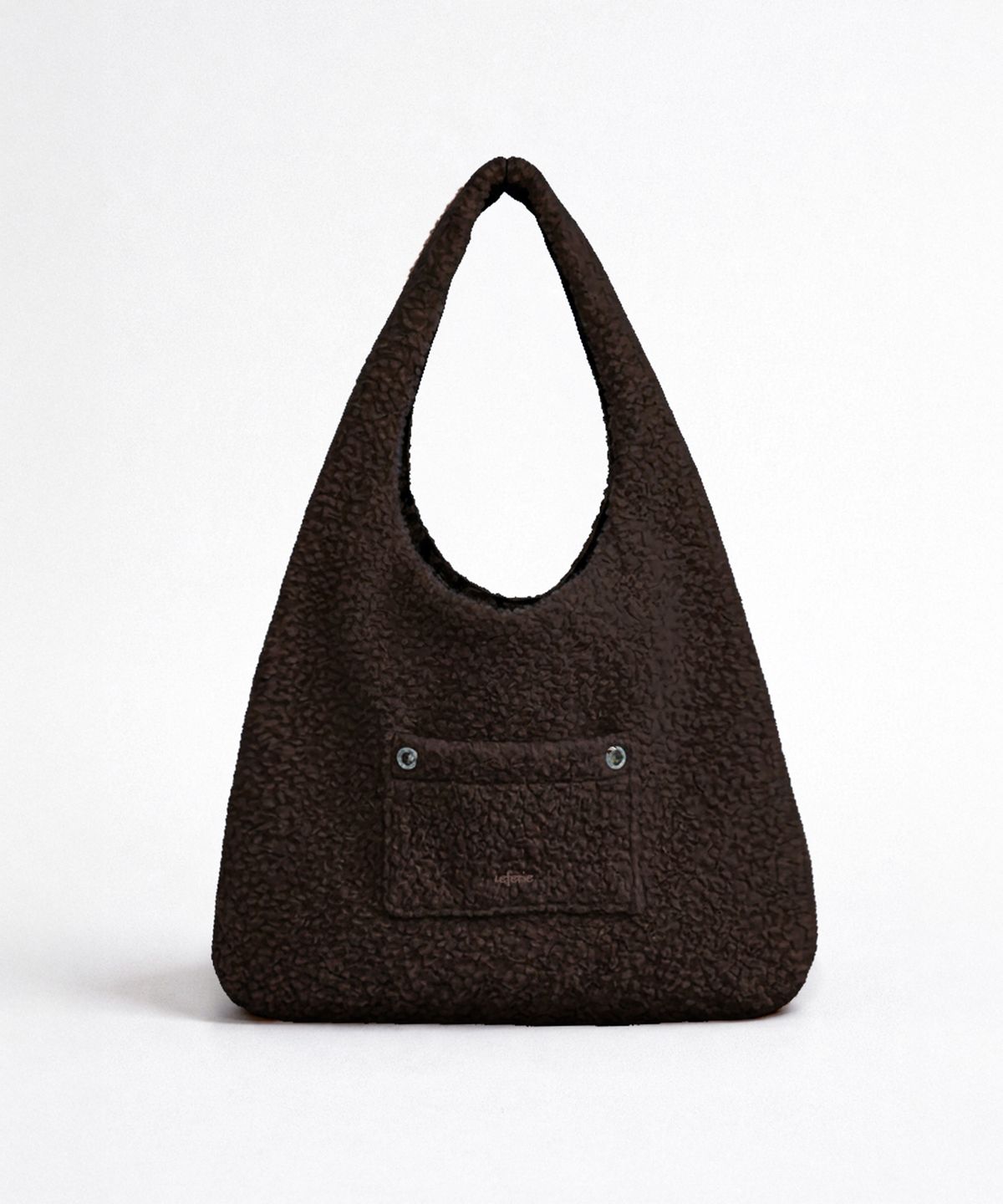 레터리(LETERIE) BOUCLE REVERSIBLE SHOULDER BAG_BROWN