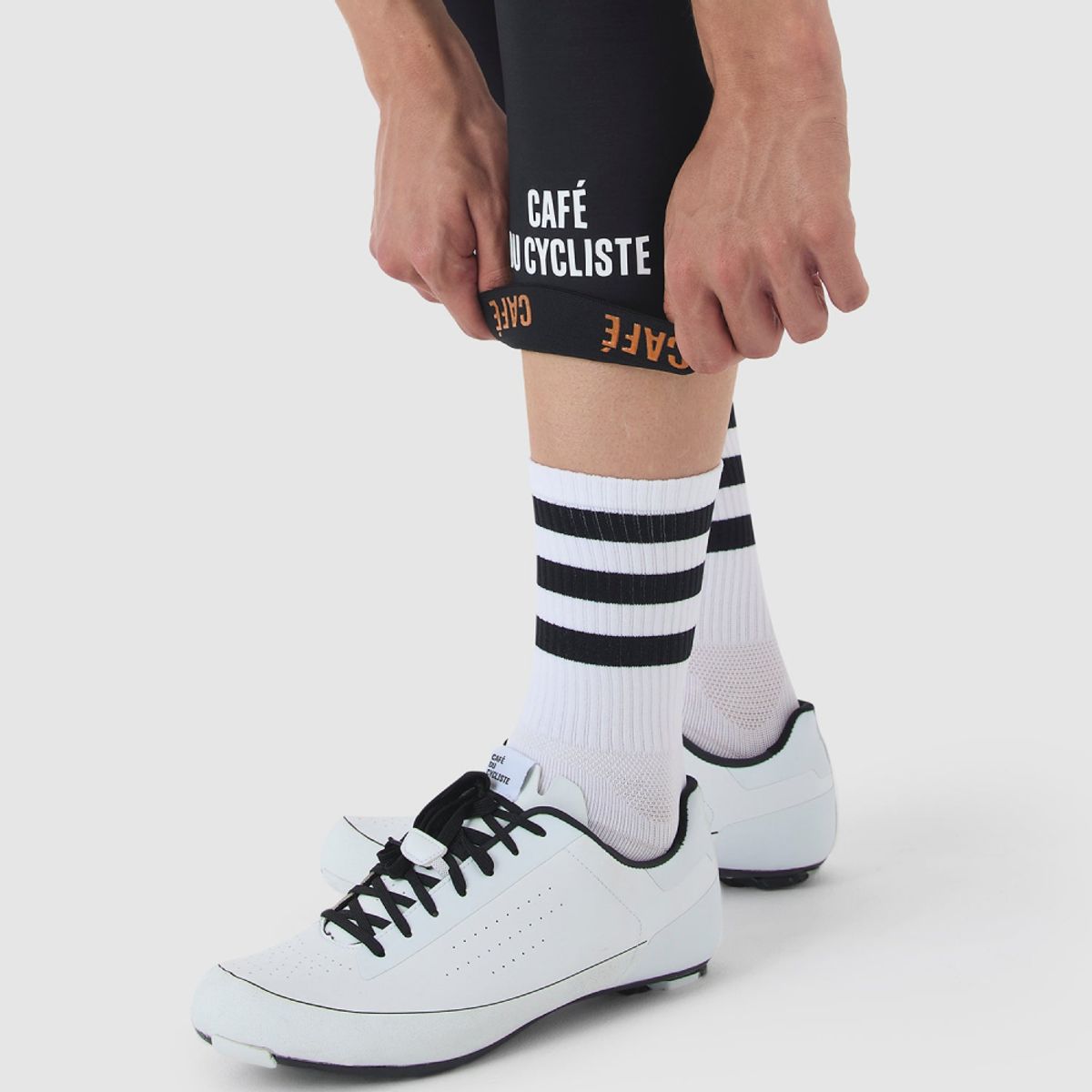 카페 드 사이클리스트(CAFE DU CYCLISTE) 아드리엔 클래식 기모 빕 타이즈 블랙 남성
