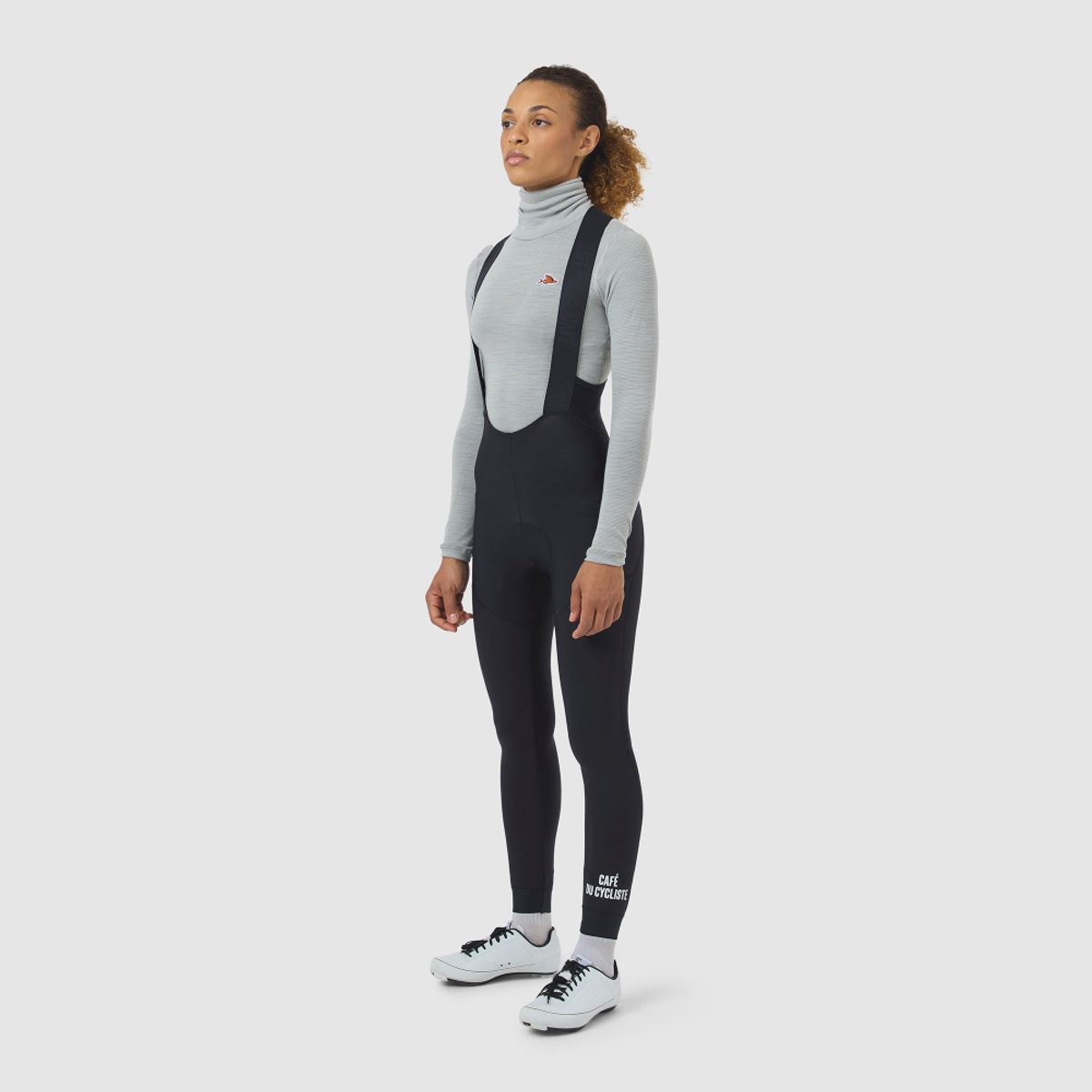 카페 드 사이클리스트(CAFE DU CYCLISTE) 엘리즈 클래식 기모 빕 타이즈 블랙 여성