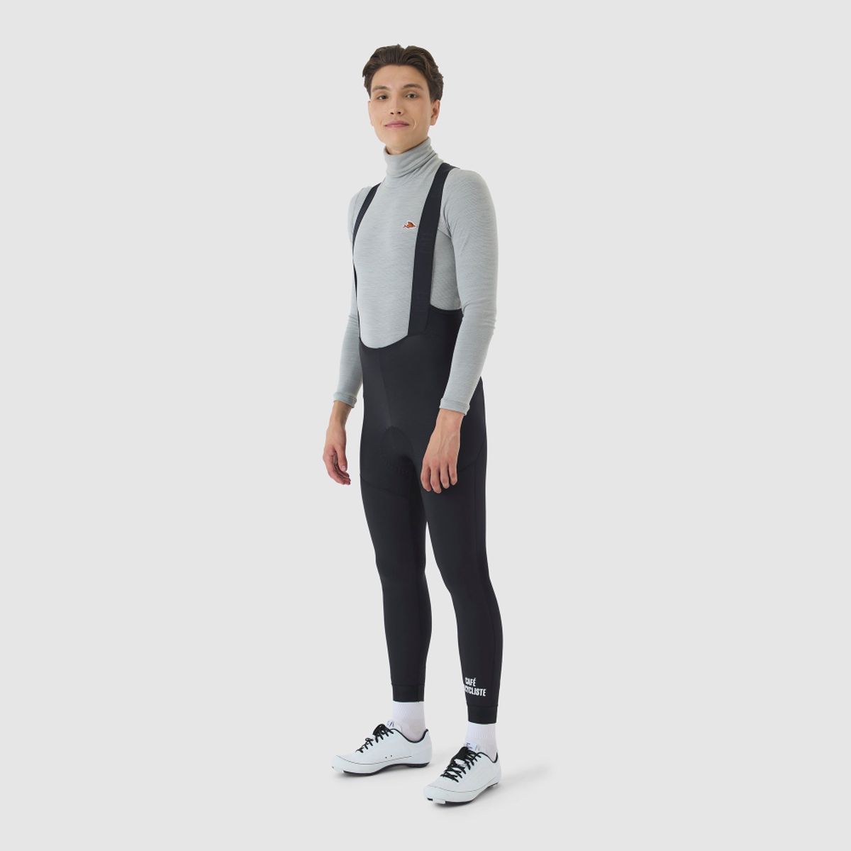 카페 드 사이클리스트(CAFE DU CYCLISTE) 엘리즈 클래식 기모 빕 타이즈 블랙 남성
