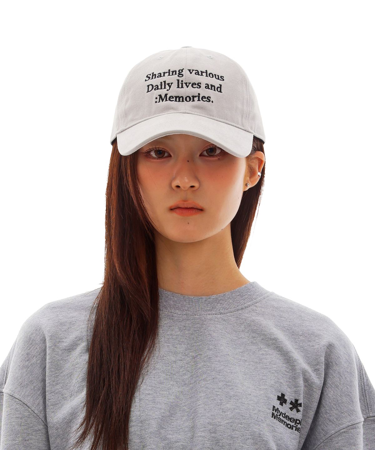 마이딥블루메모리즈(MY DEEP BLUE MEMORIES) Sharing Memories Ball Cap (GREY)