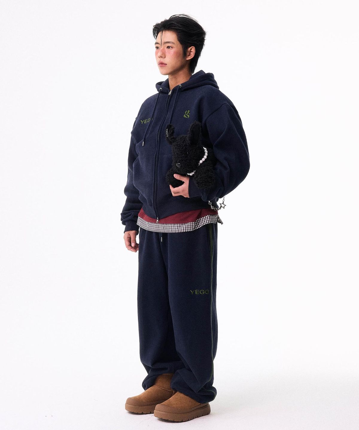 예그(YEGG) 더블 밴딩 팬츠 네이비
