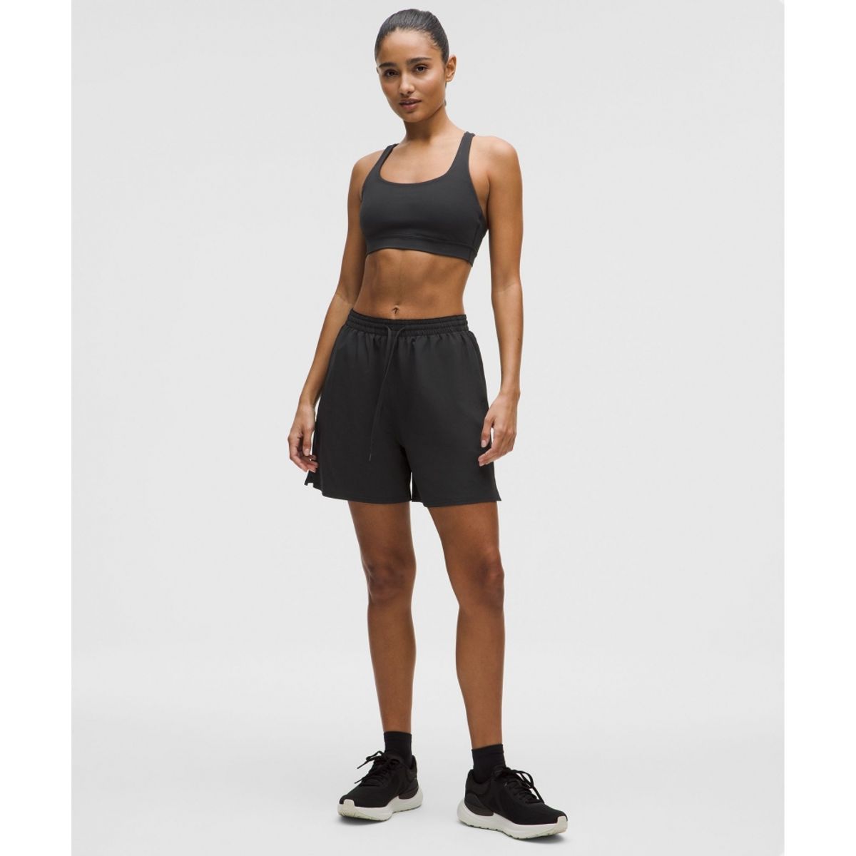 룰루레몬(LULULEMON) 페이스 라이벌 하이라이즈 쇼츠 5inch  BLK