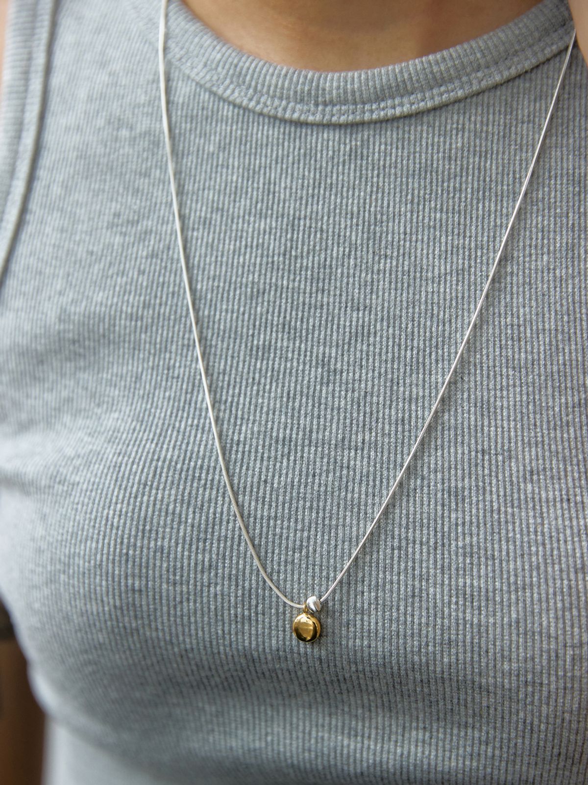 미메시(MIMESI) [925 silver] Combi Ball Necklace (3color)