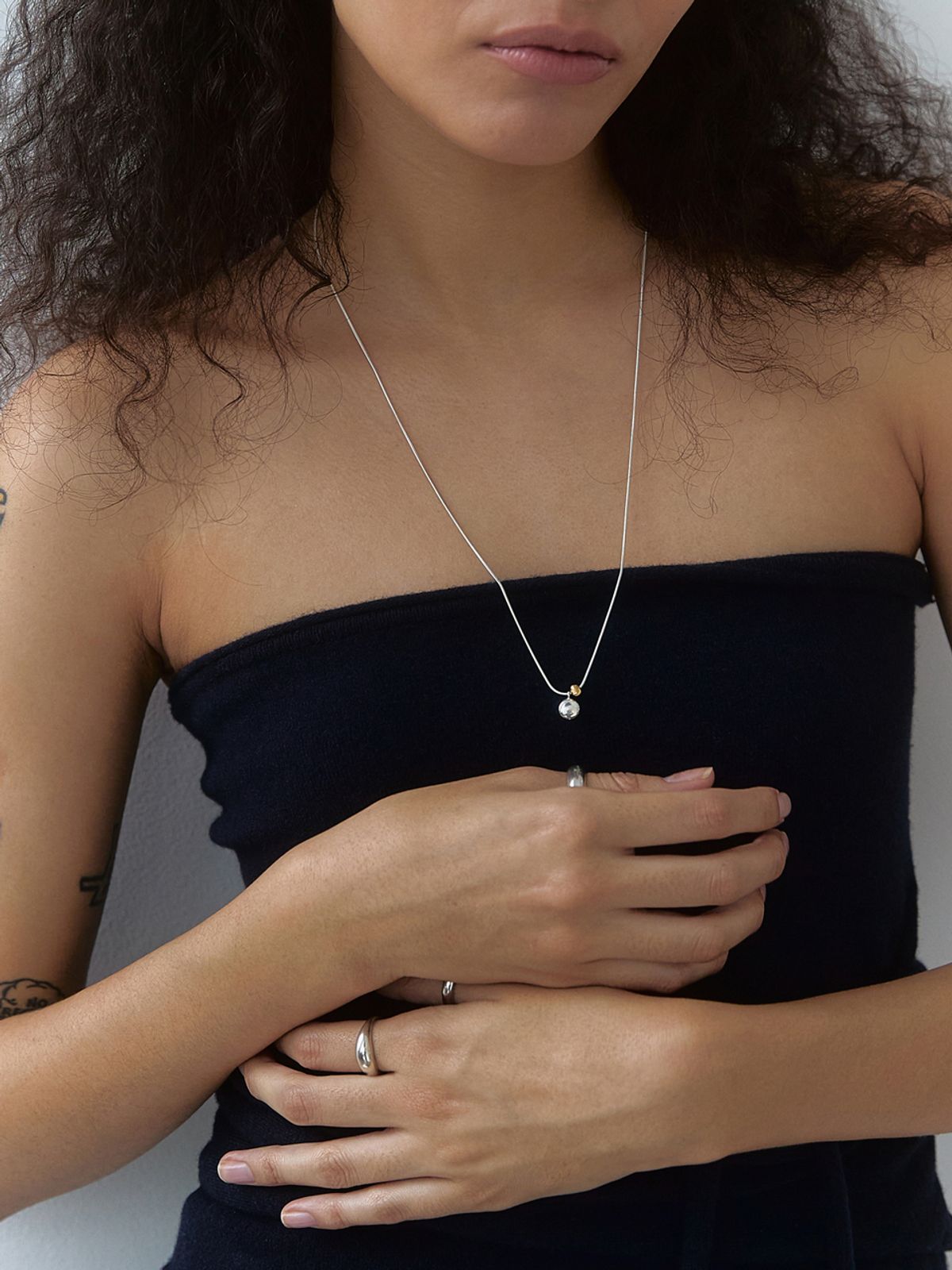 미메시(MIMESI) [925 silver] Combi Ball Necklace (3color)